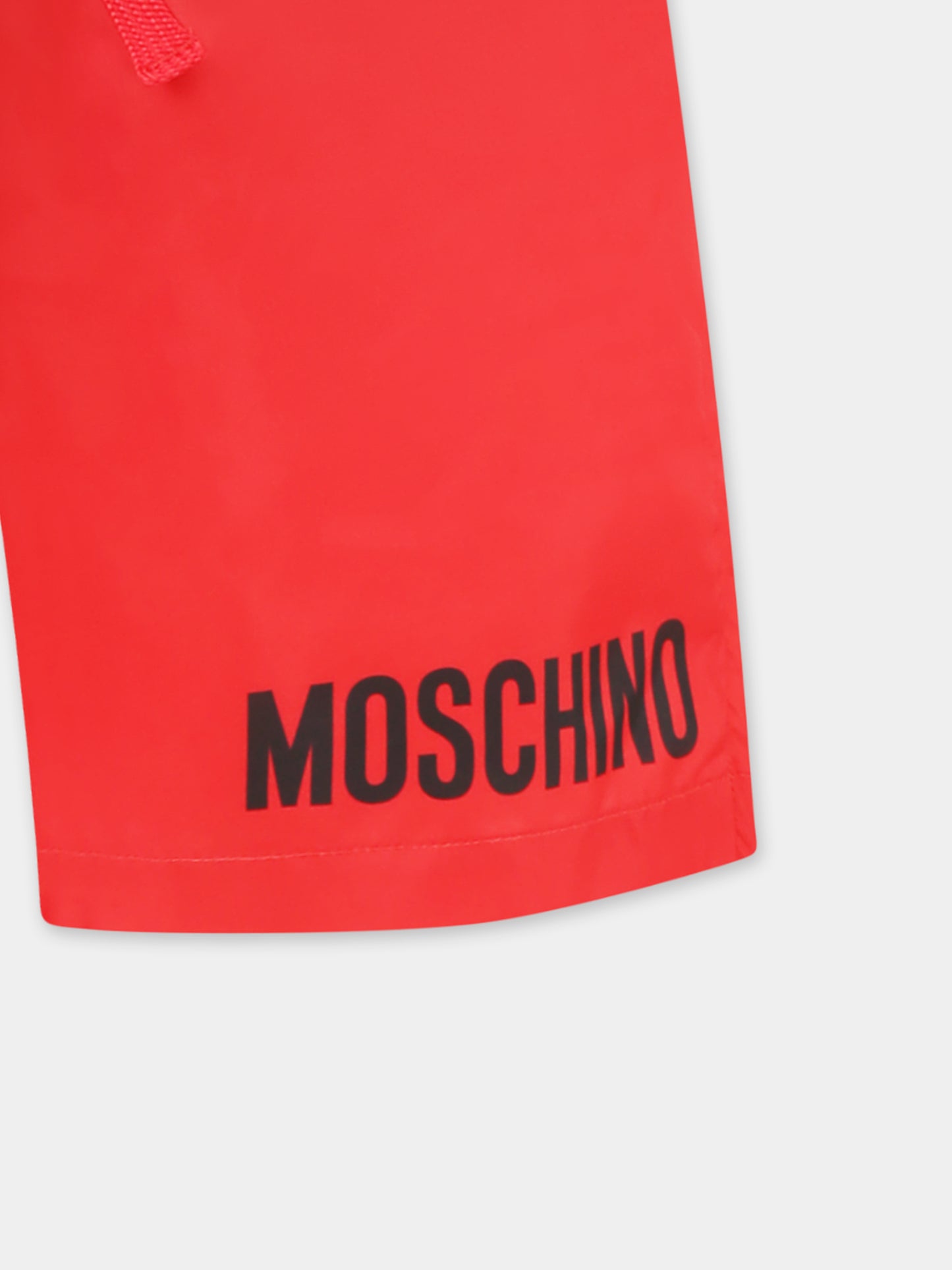 Boxer mare rosso per bambino con logo
