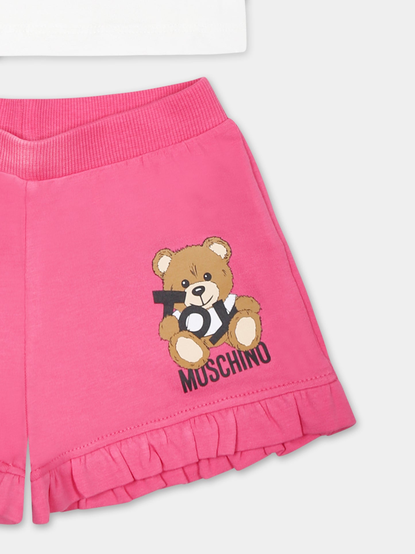 Completo multicolor per neonata con Teddy Bear