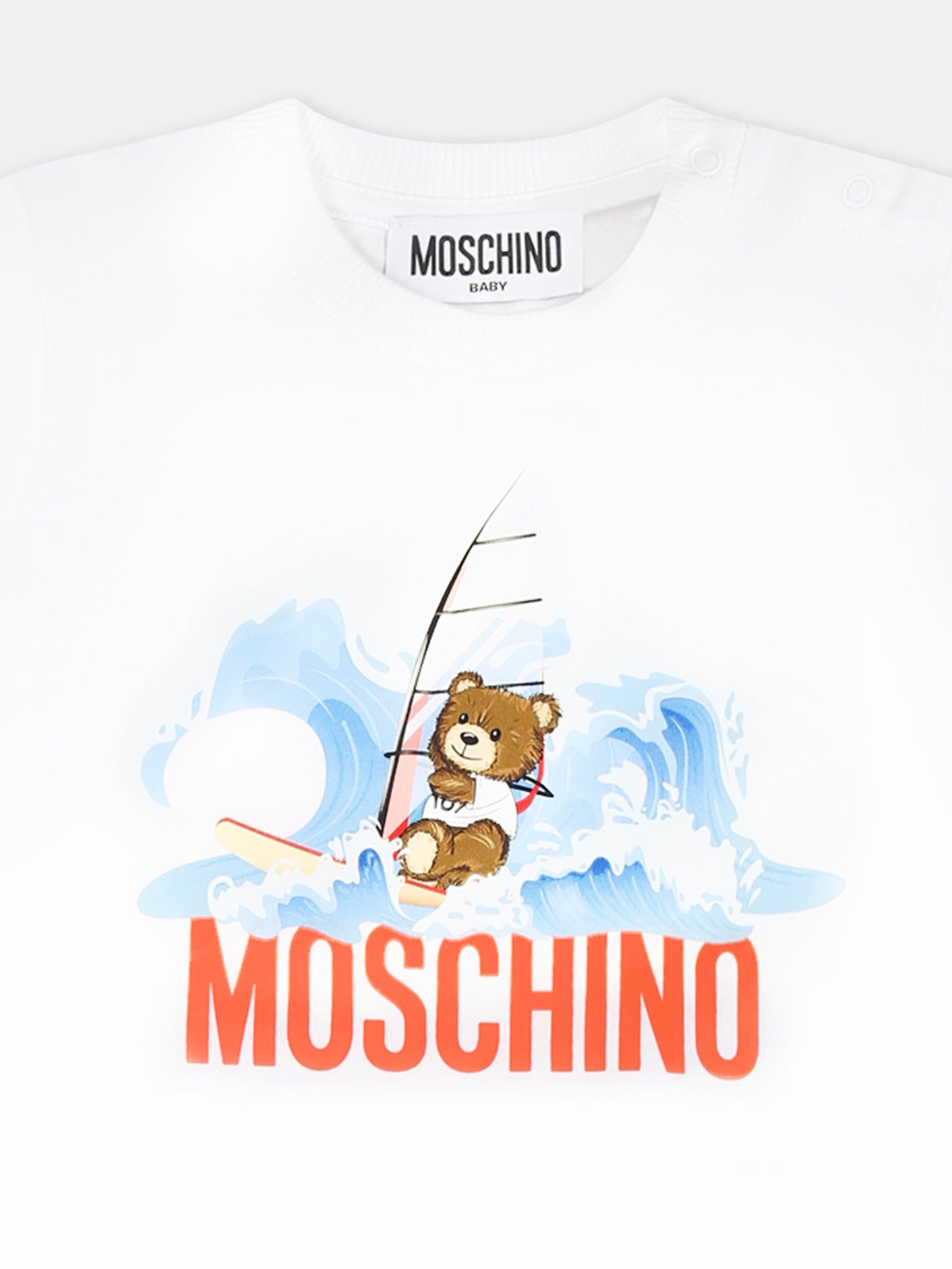 Completo multicolor per neonato con Teddy Bear e tavola da windsurf