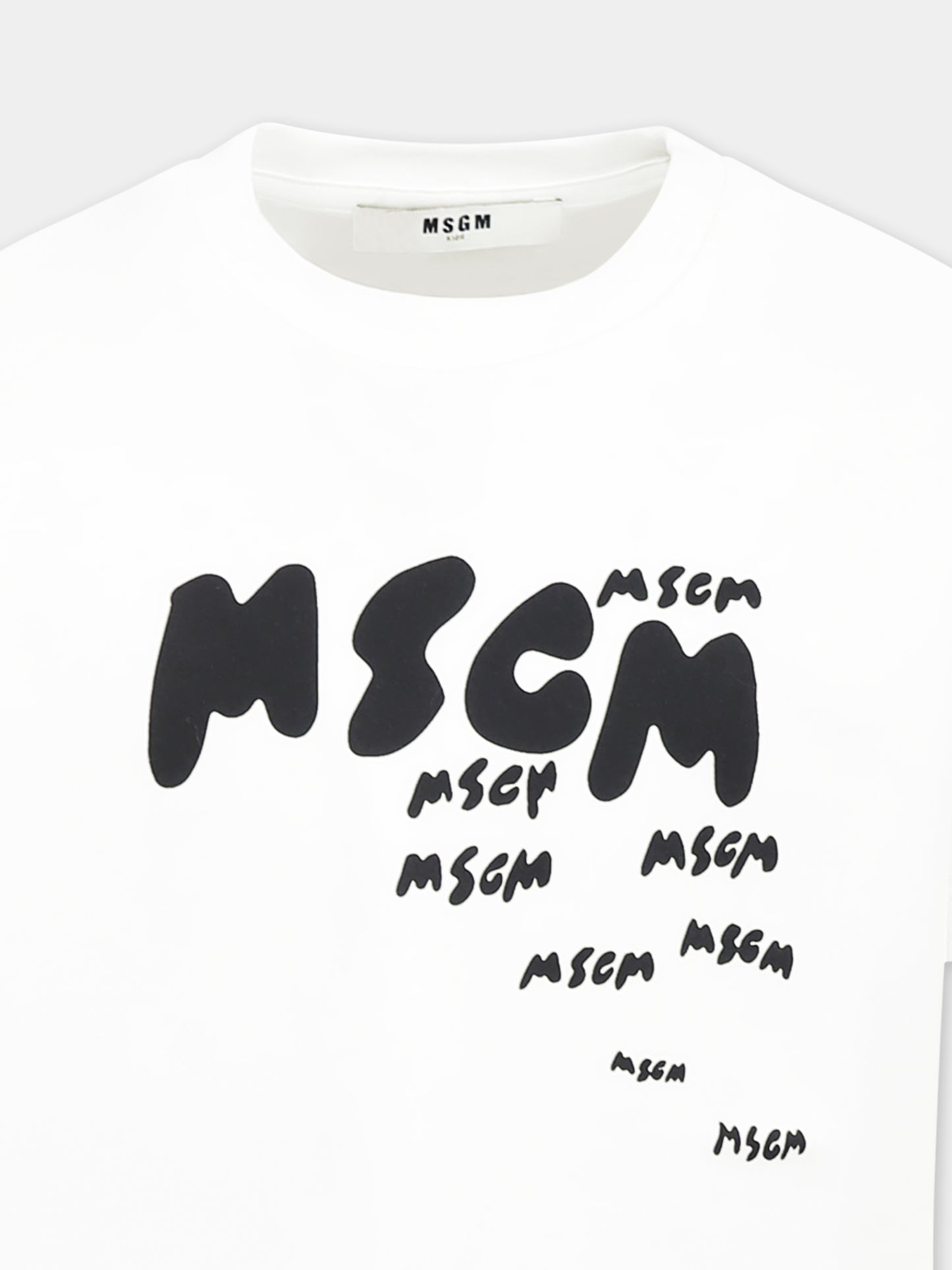 T-shirt bianca per bambino con logo