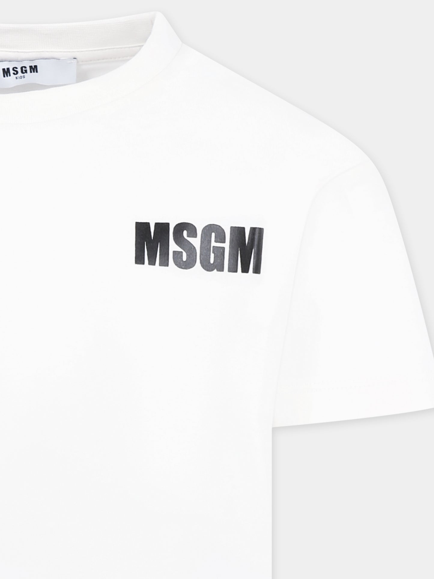 T-shirt avorio per bambini con logo