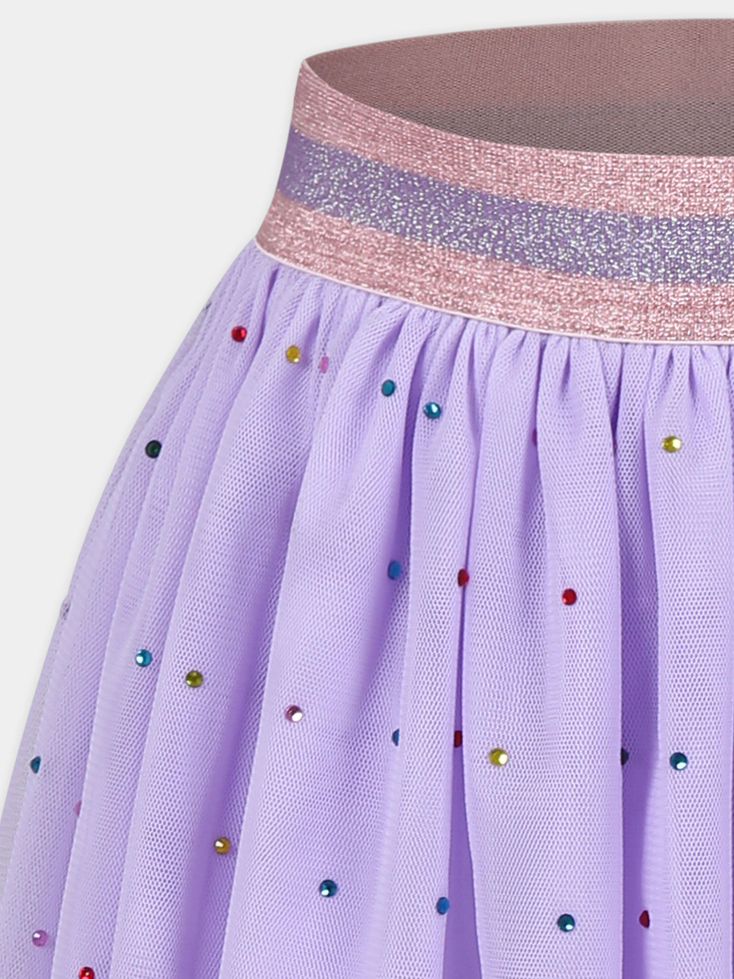 Gonna viola per bambina con strass,Stella Mccartney Kids,TW7B21 Z2886 522MC