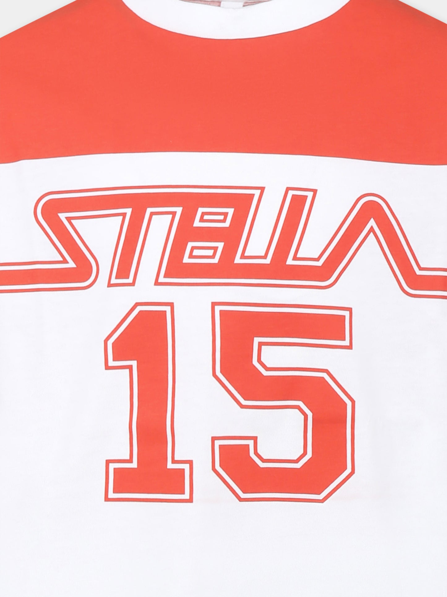 T-shirt bianca per bambino con logo e numeri