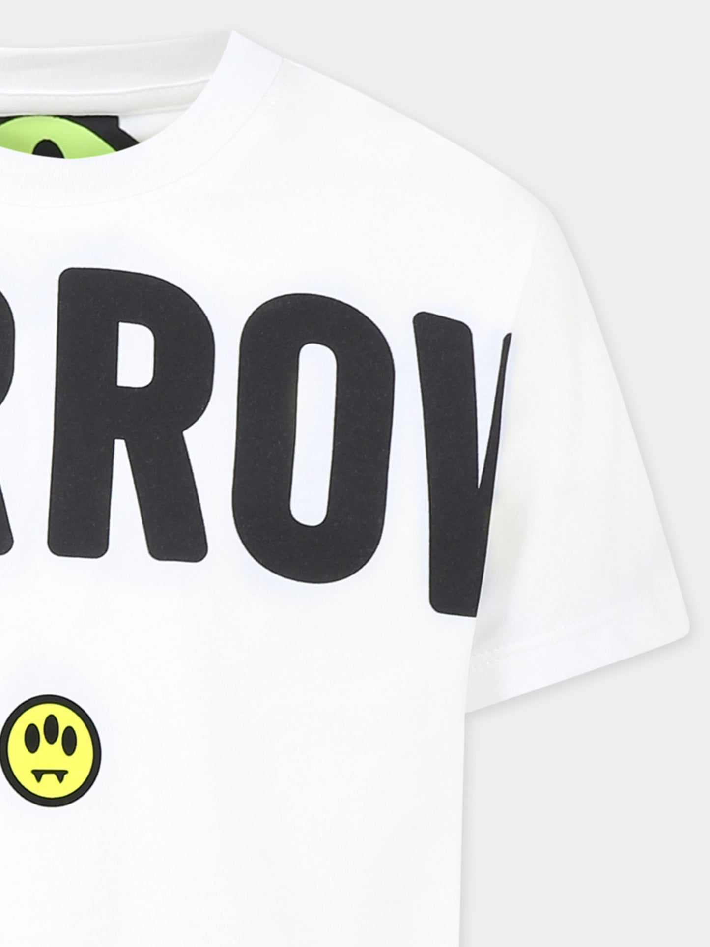 T-shirt bianca per bambini con logo e smile