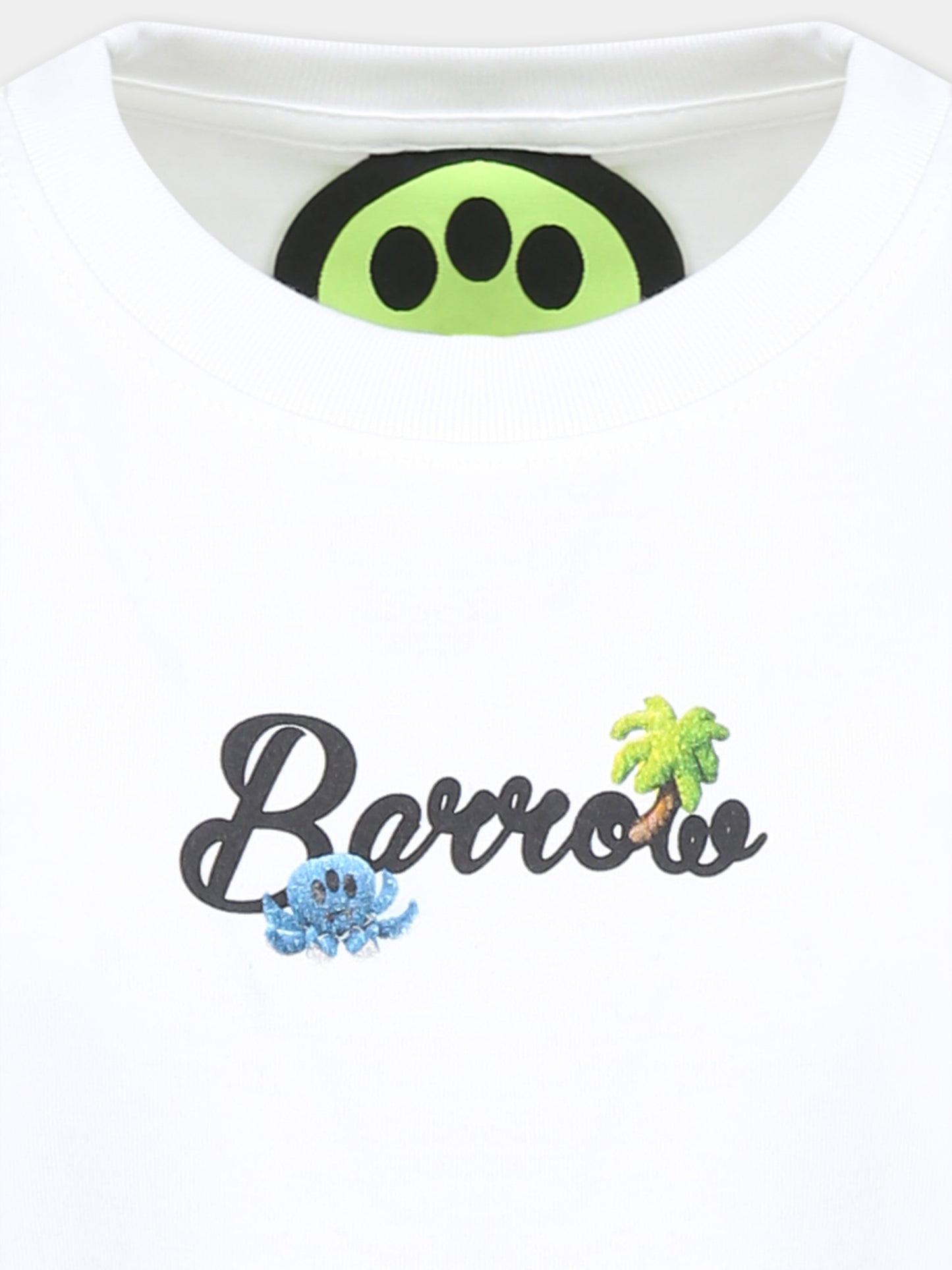 T-shirt bianca per bambini con logo e smile