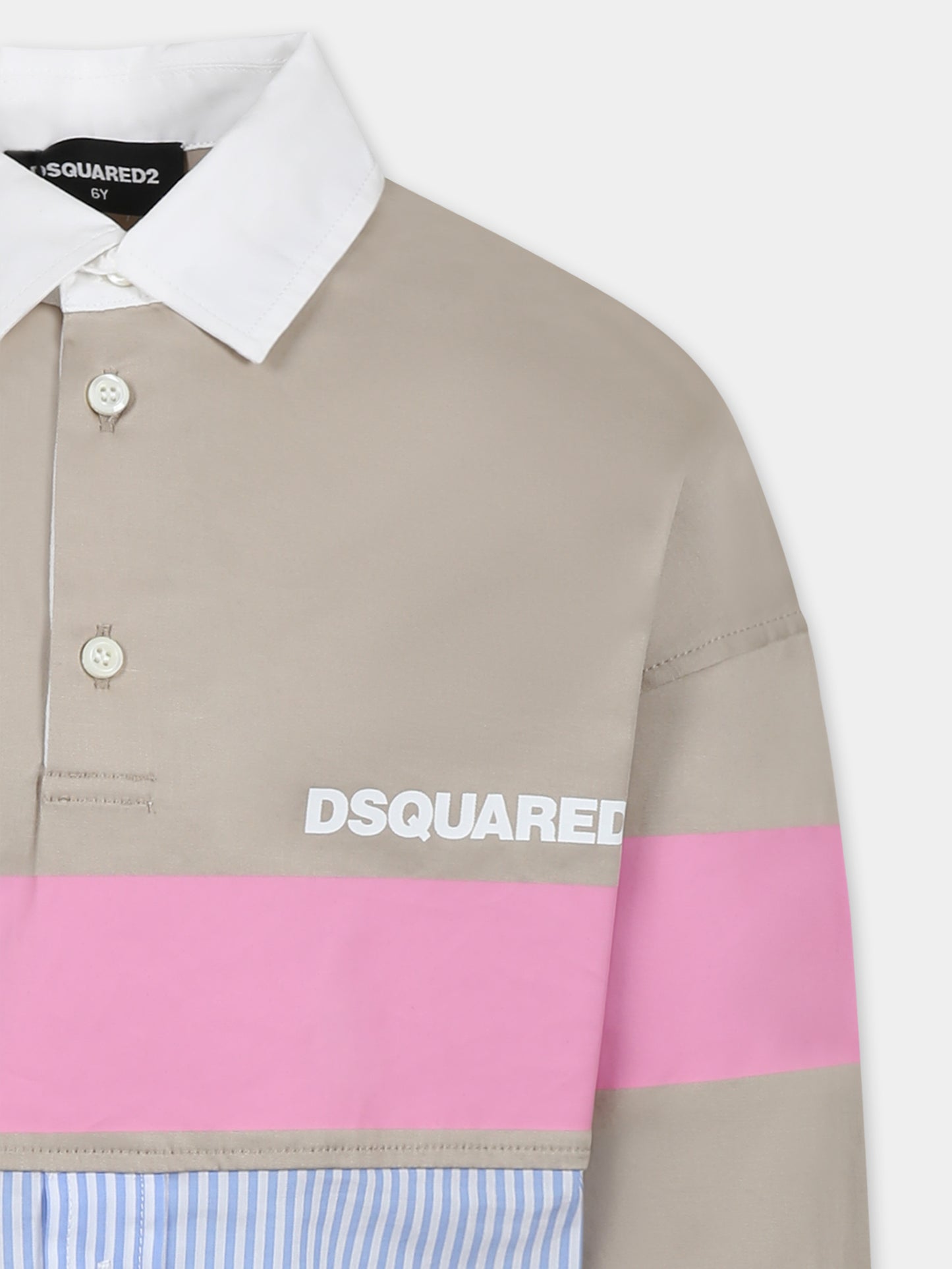 Camicia multicolor per bambino con logo