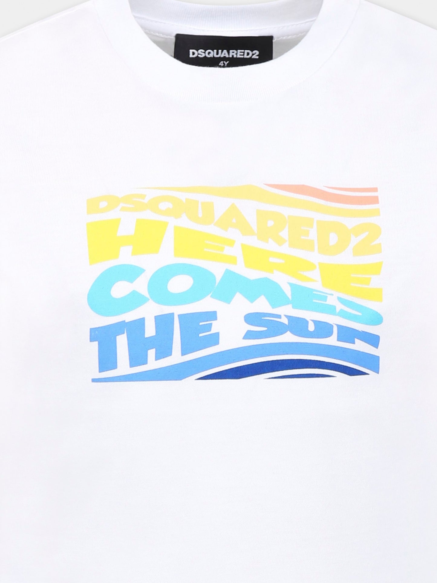 T-shirt bianca per bambino con logo