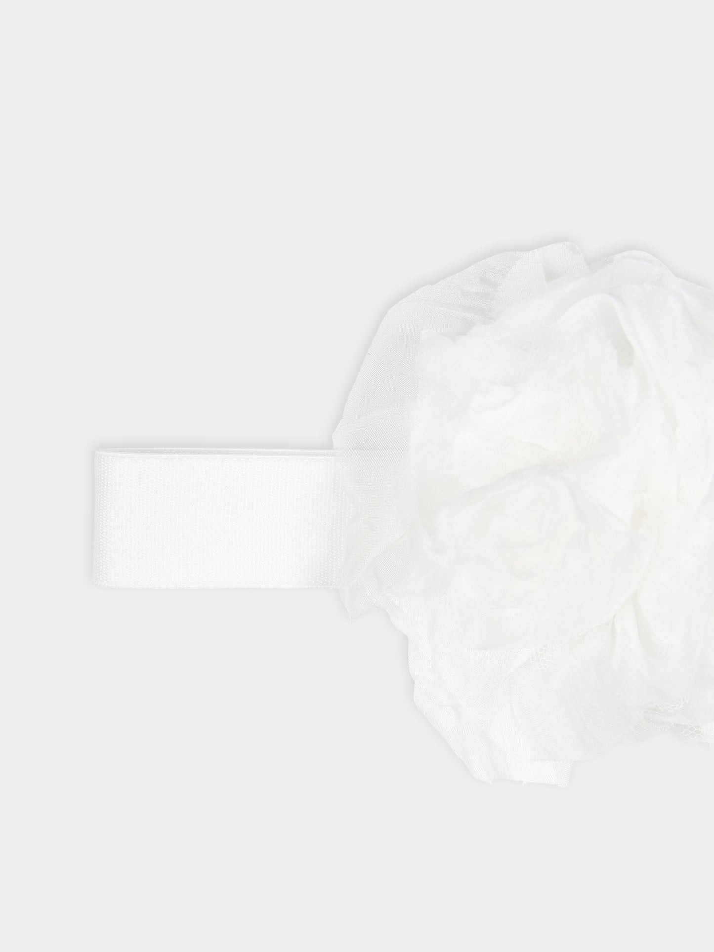 Fascia bianca per bambina con rose,Caffe' D'orzo,ZW0A34 Z2617 102