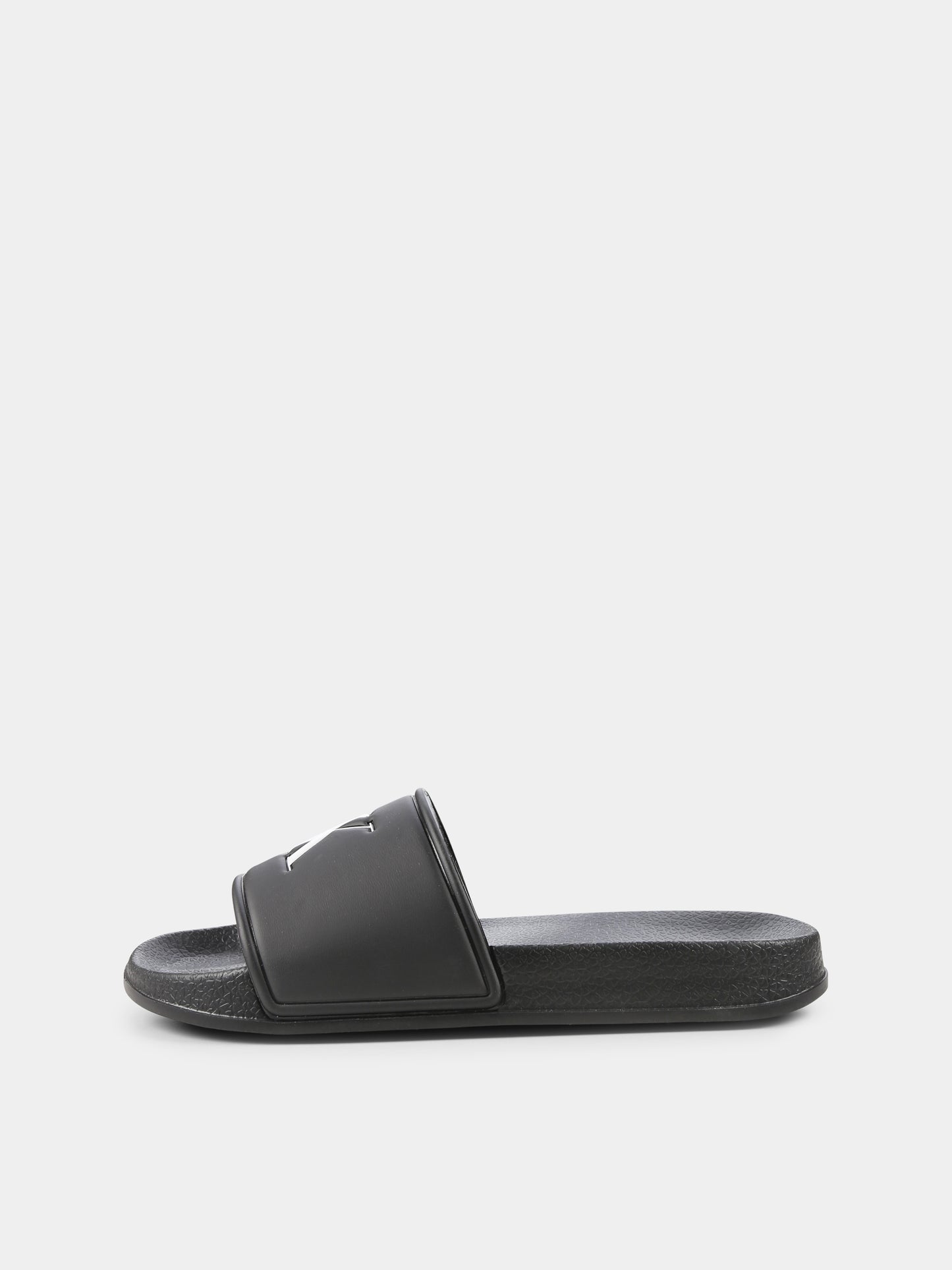 Ciabatte nere per bambini con logo,Calvin Klein Kids,V3X0 83032 1172999