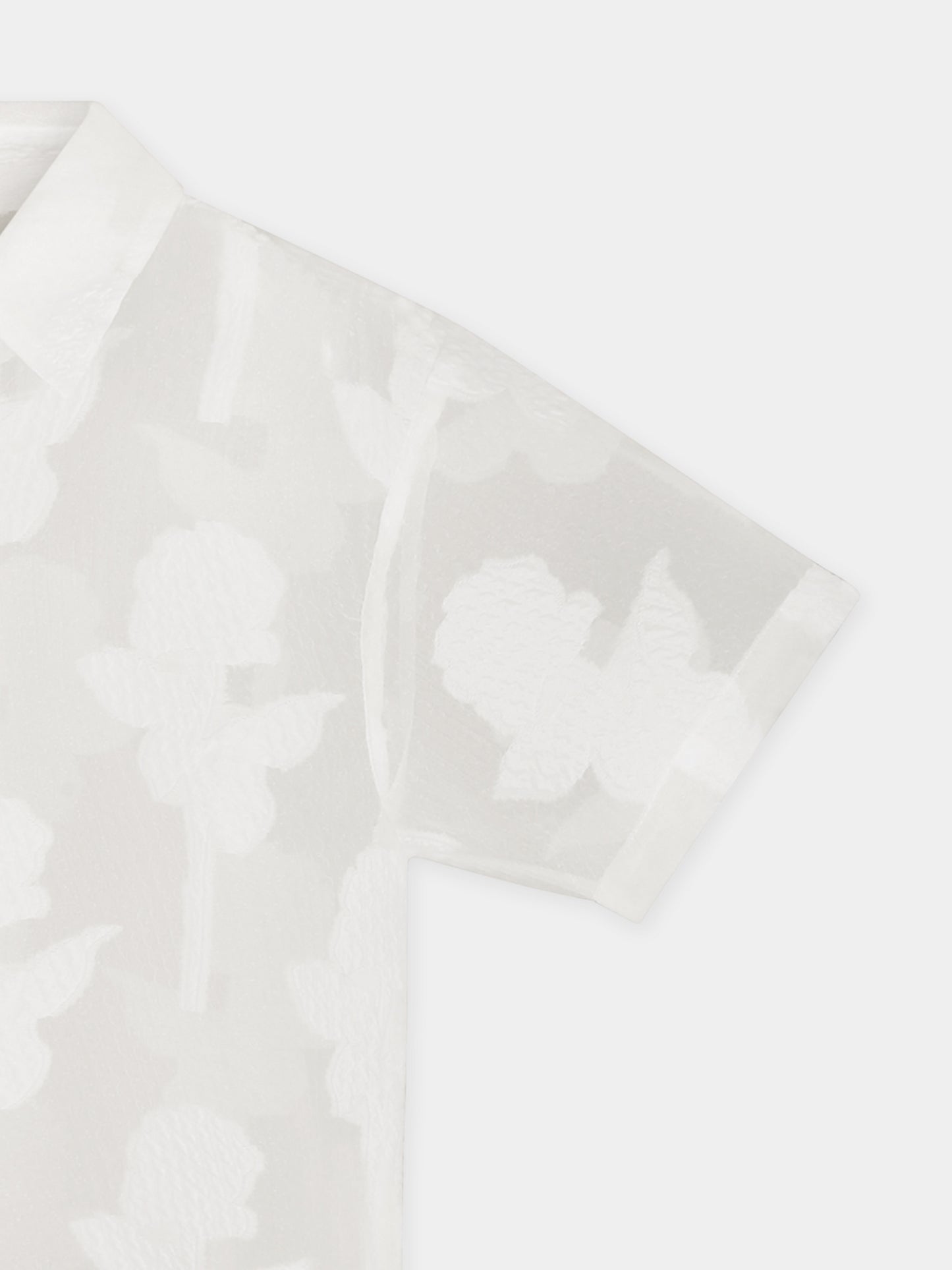 Camicia bianca per bambina con rose