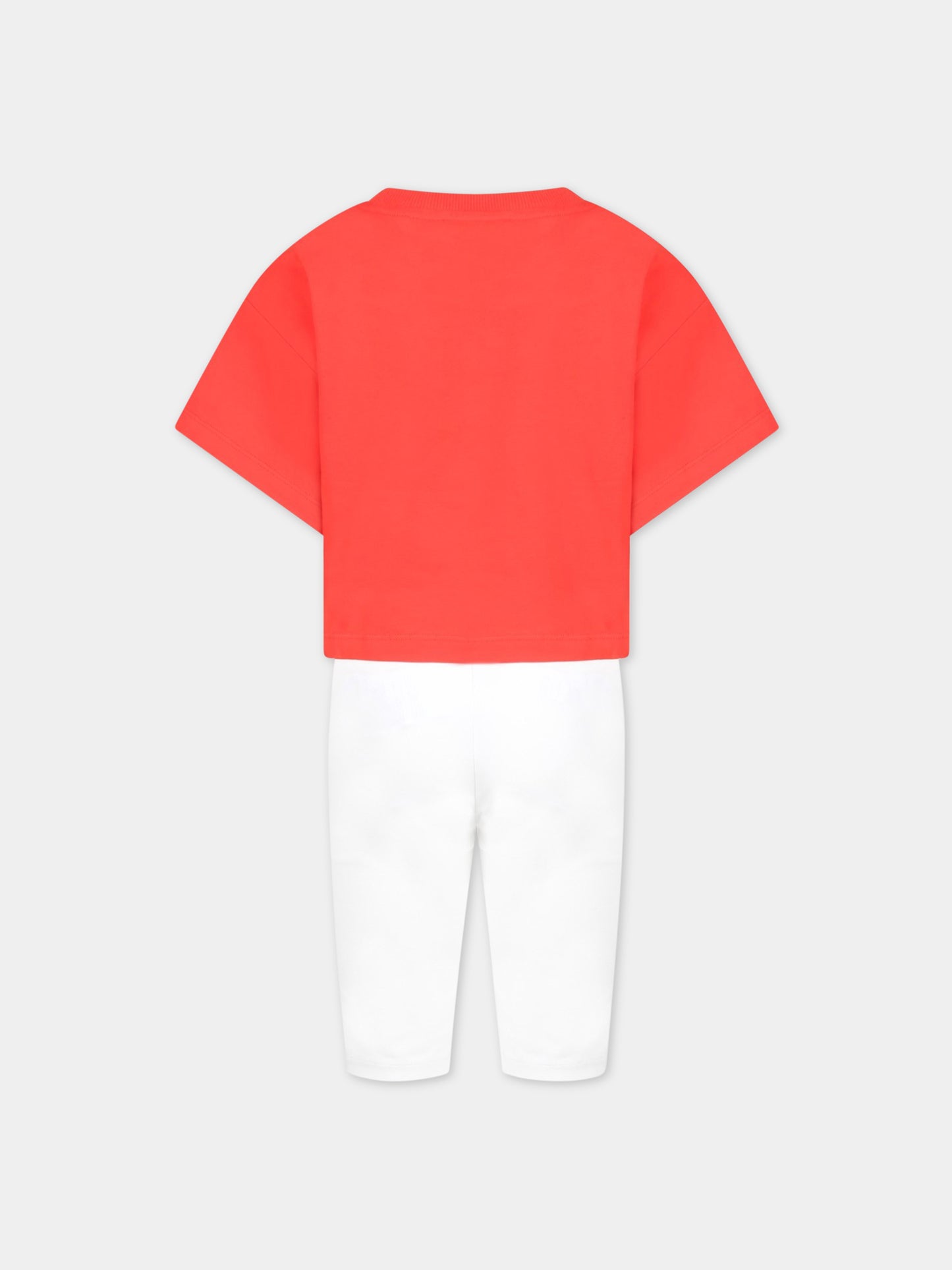 Completo multicolor per bambina con Teddy Bear e logo,Moschino Kids,HDG00S LBA10 10101