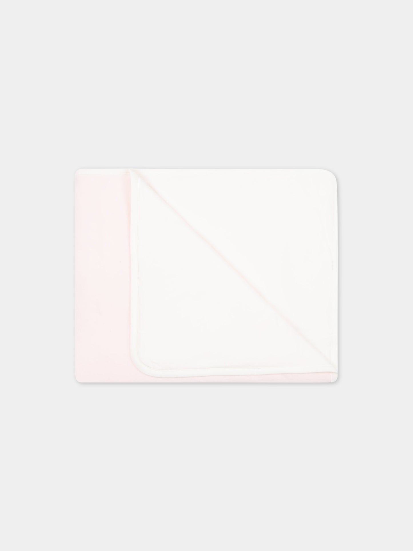 Coperta rosa per neonata con logo bianco,Fendi Kids,BUJ228 ST8 F0C11