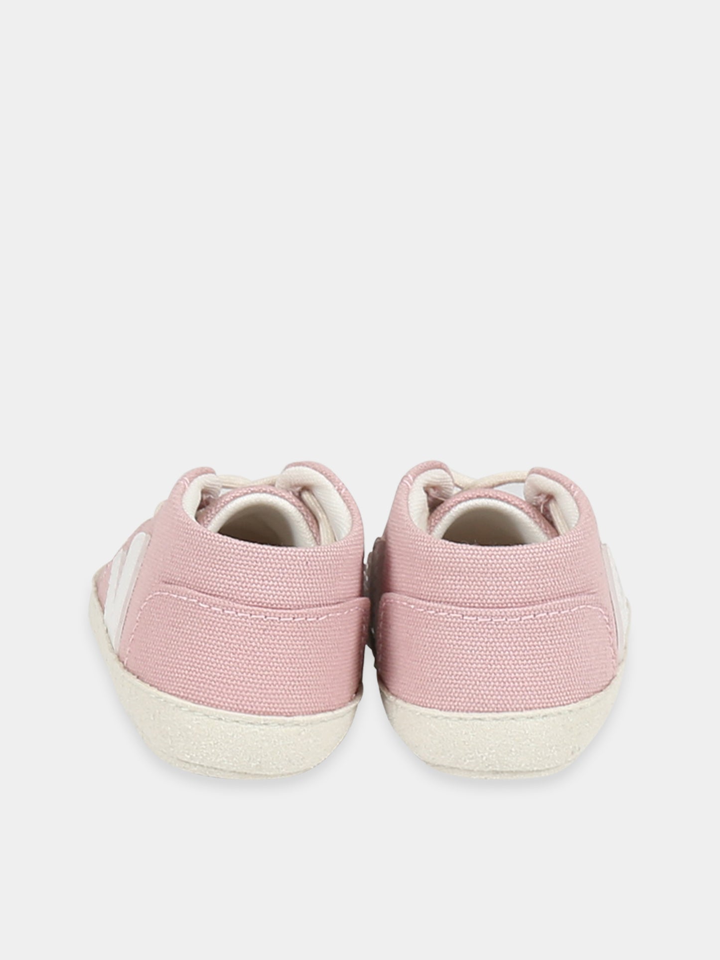 Sneakers rosa per neonata con logo bianco,Veja,BB0103277C