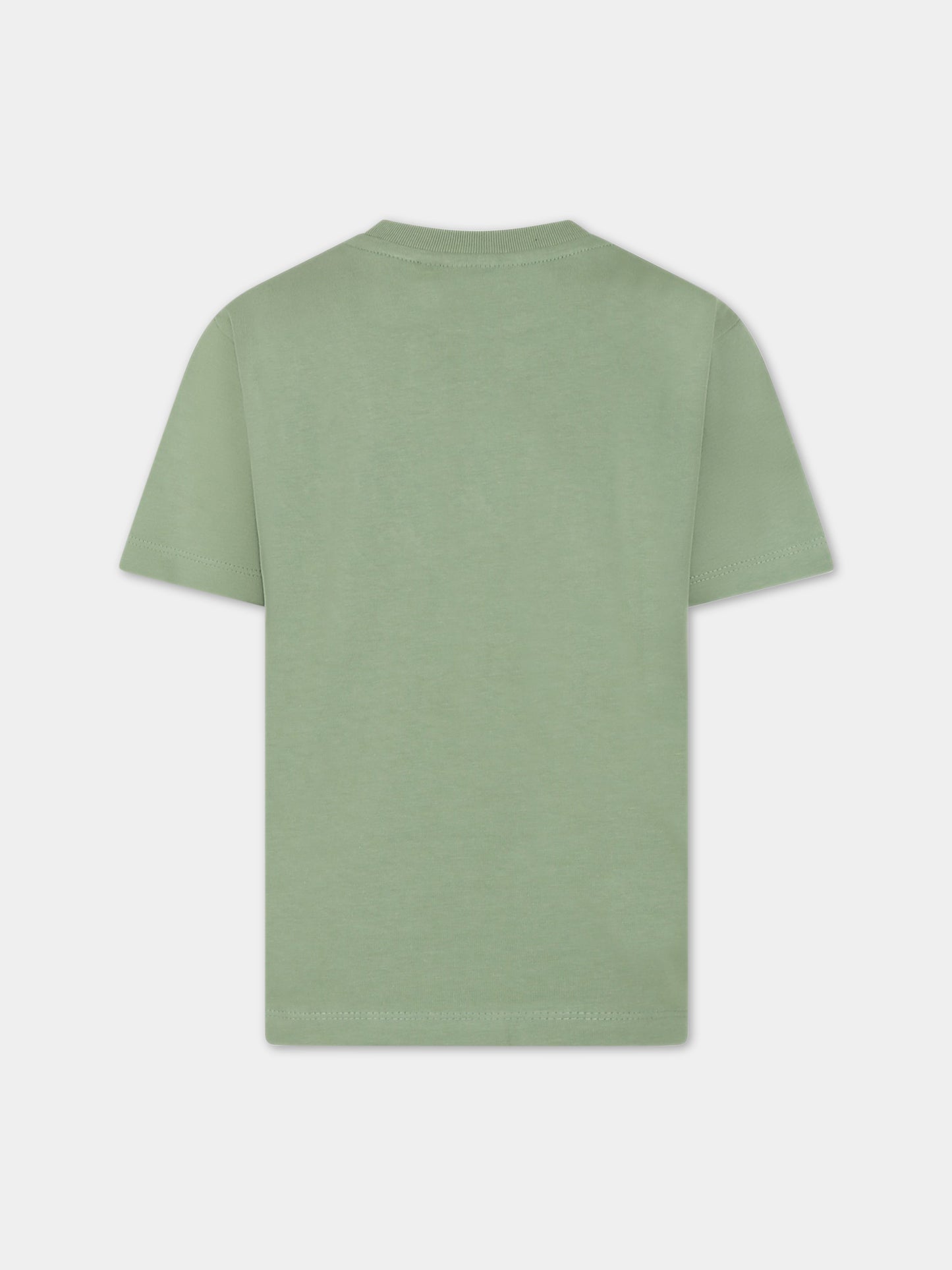 T-shirt verde per bambino con scritta Peace,Molo,6S23A216 8729