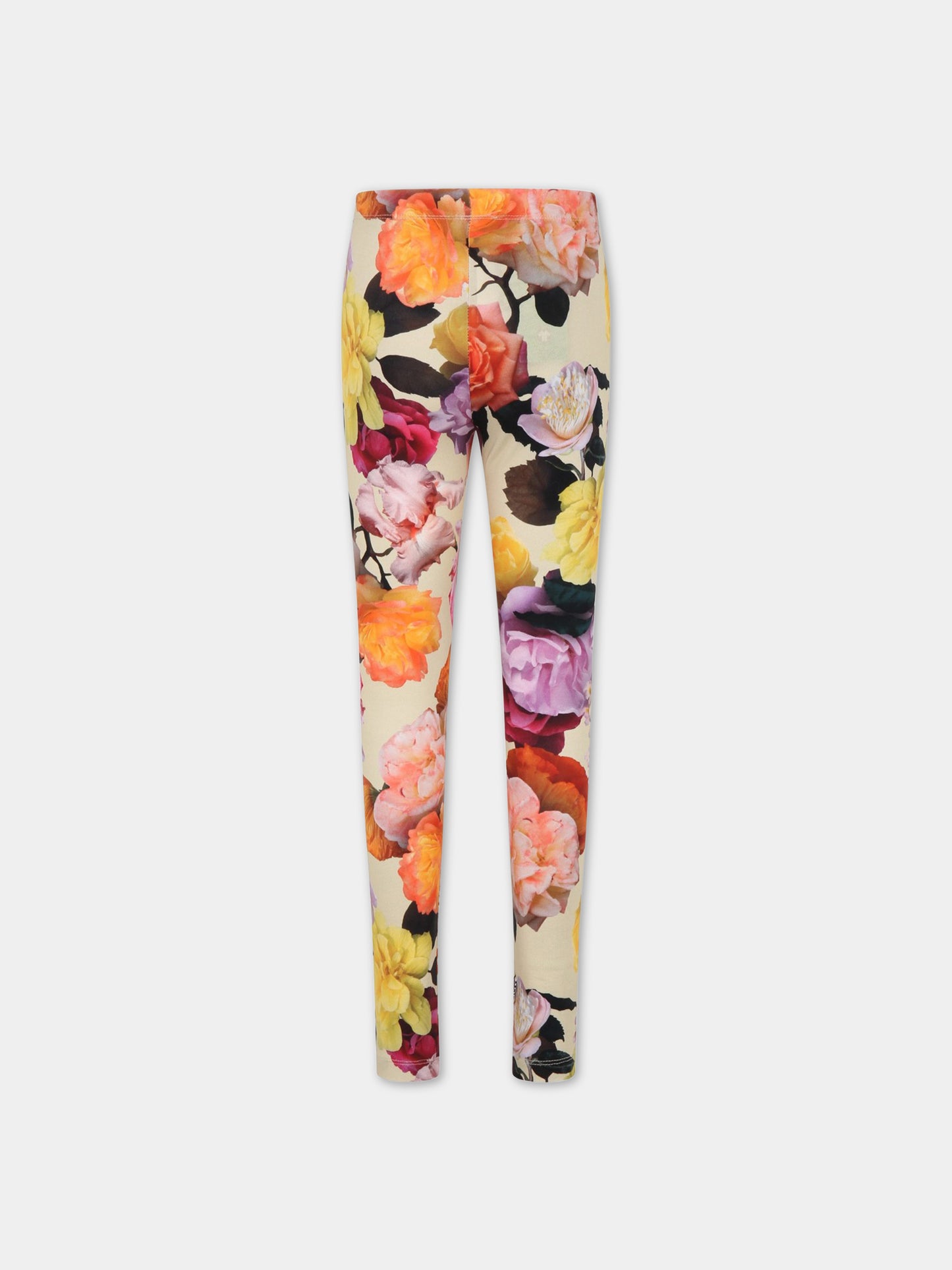 Leggings multicolor per bambina con stampa floreale,Molo,2S23F206 6739