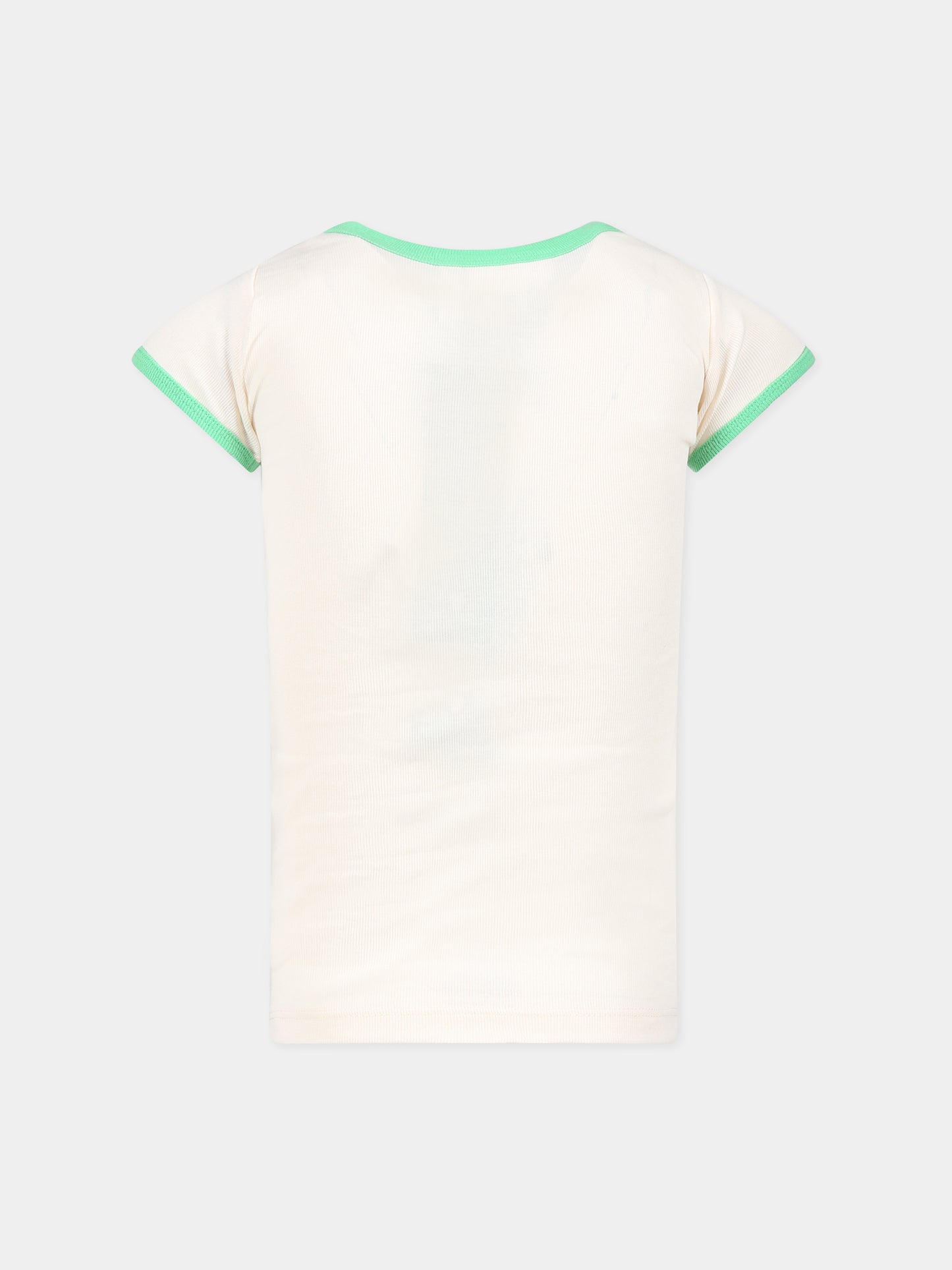 T-shirt avorio per bambina con stampa sole e scritta Stay Sunny ,Molo,6S23A218 2444