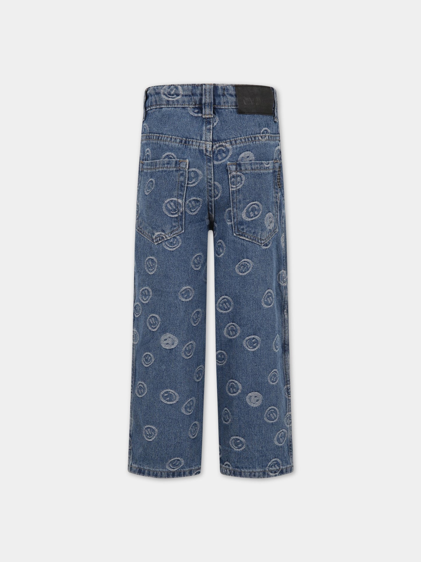 Jeans blu per bambina con smile,Molo,6S23I105 6791