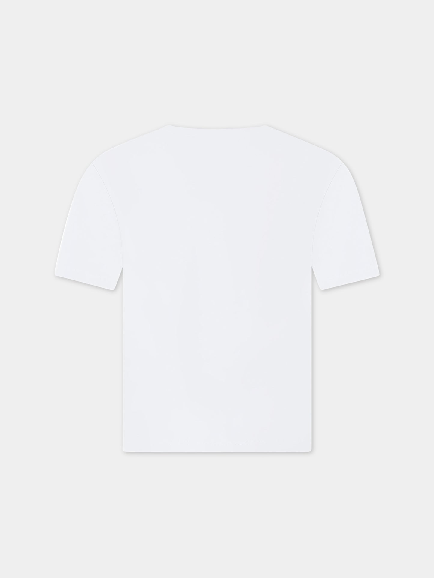 T-shirt bianca per bambino con logo giallo,Lanvin Petite,N25102 10P