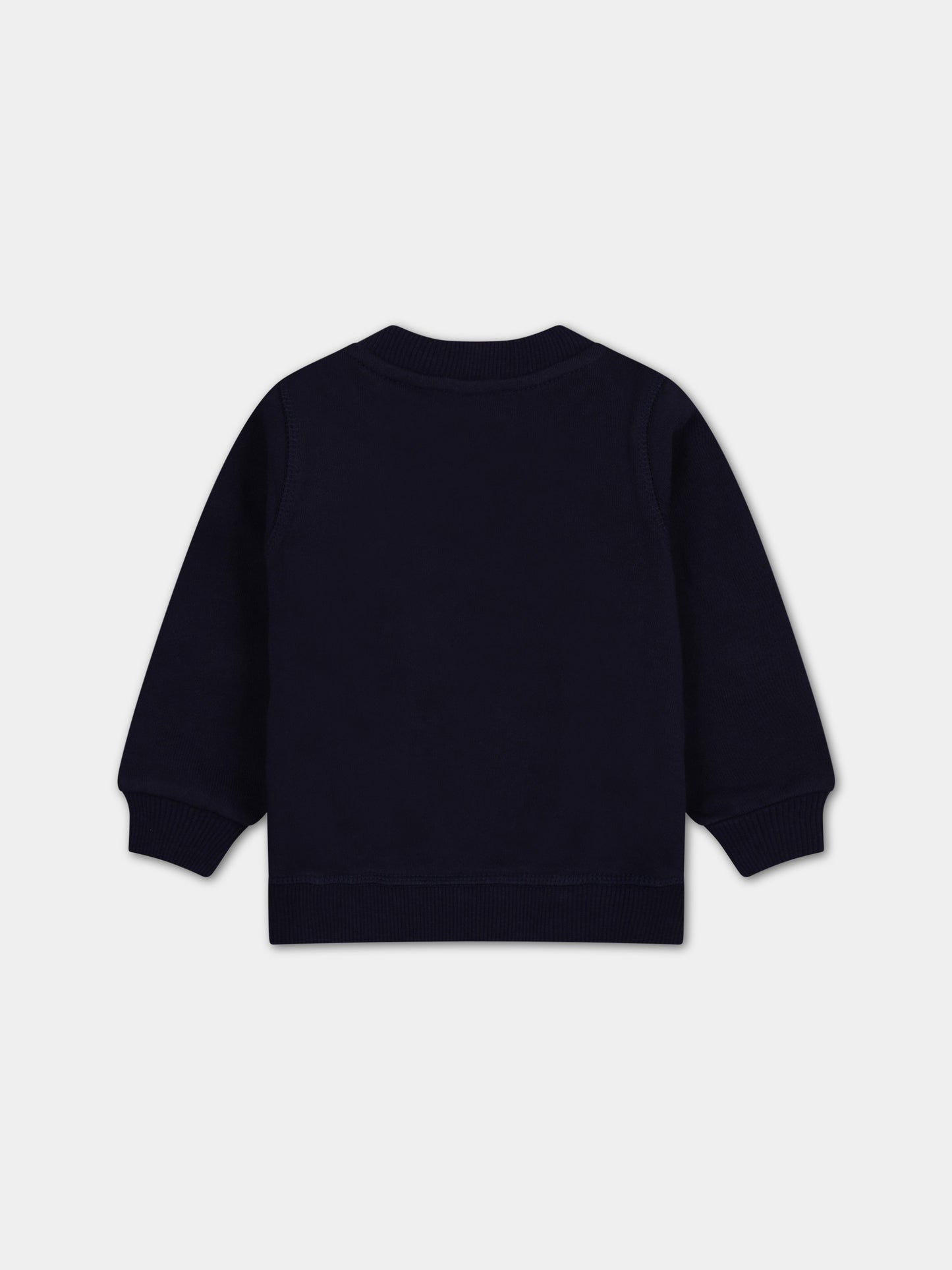 Felpa blu per neonato con iconica tigre,Kenzo Kids,K05485 85M