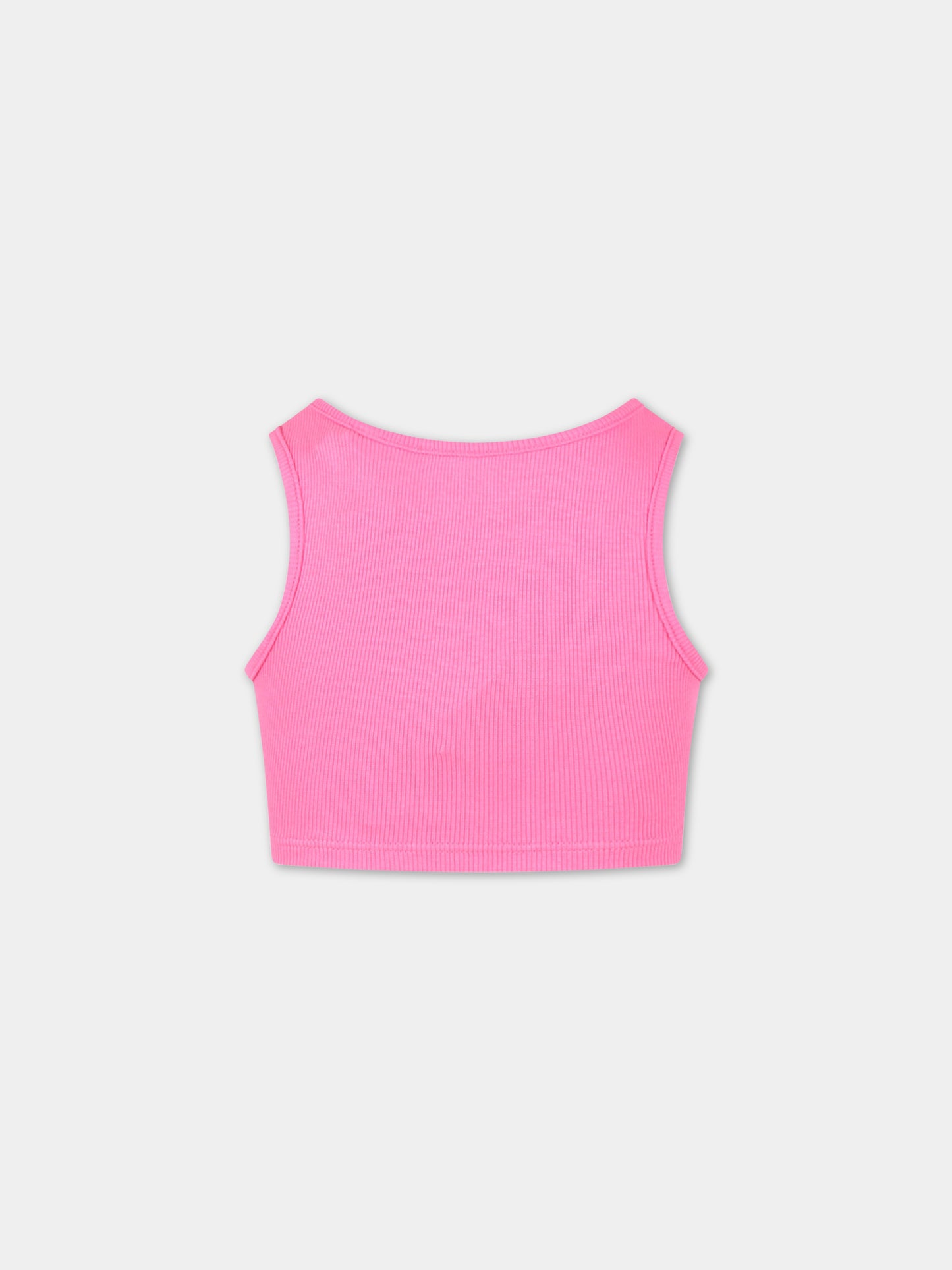 Top fucsia per bambina con logo bianco,Off White,OGAD002S23JER0013201