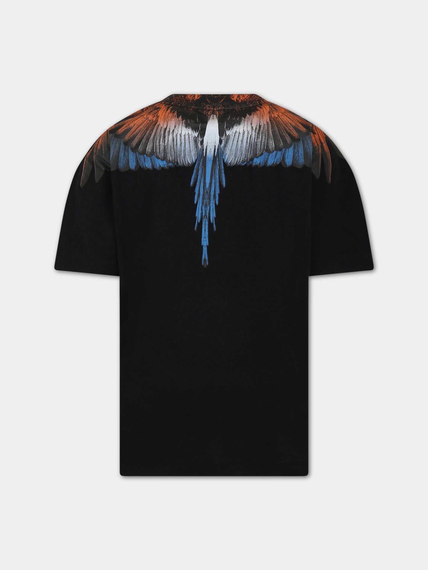 T-shirt nera per bambino con iconiche ali,Marcelo Burlon Kids,CBAA001S23JER0021020