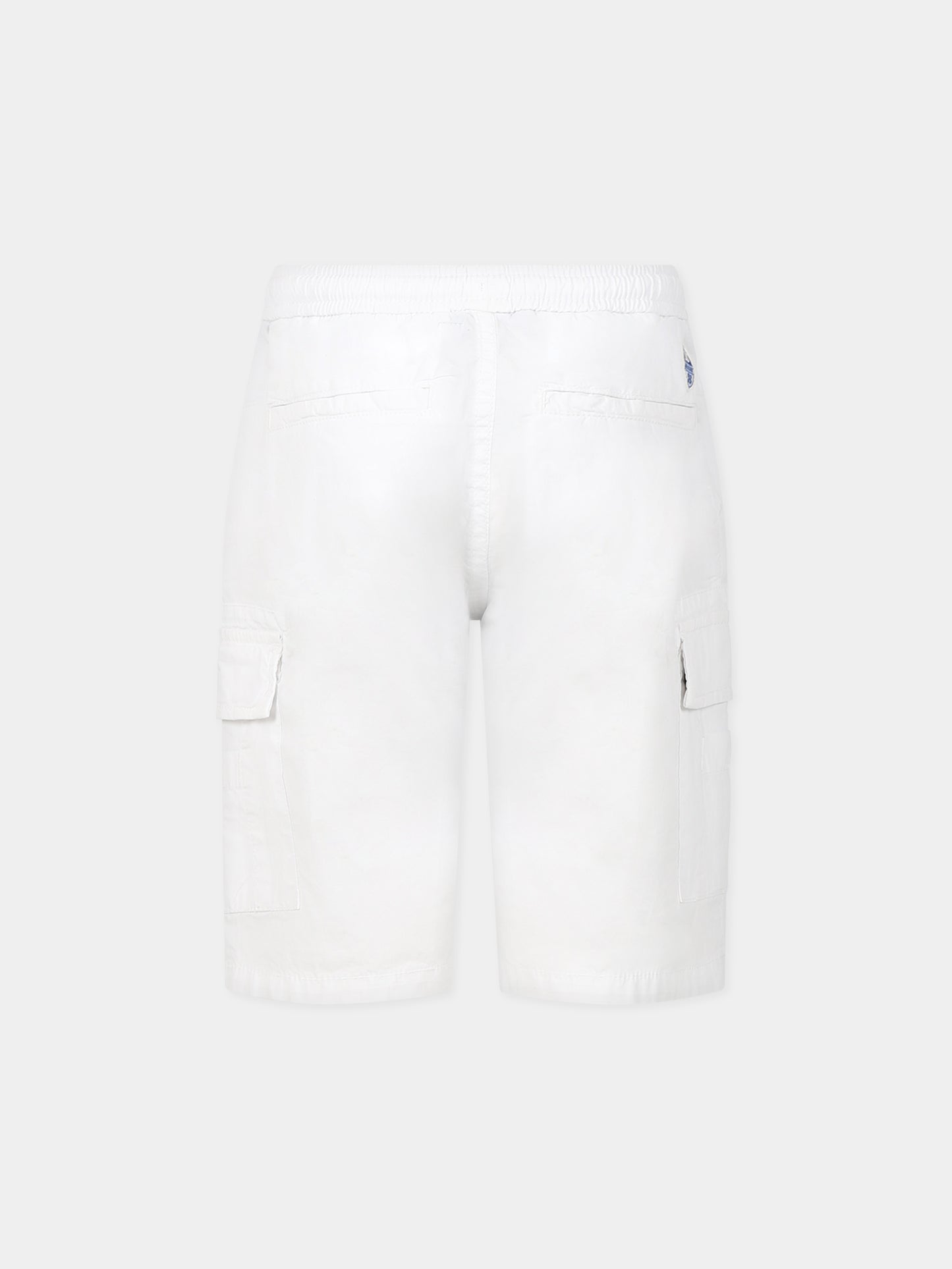 Shorts bianco per bambino con logo,North Sails,775371 000 0101