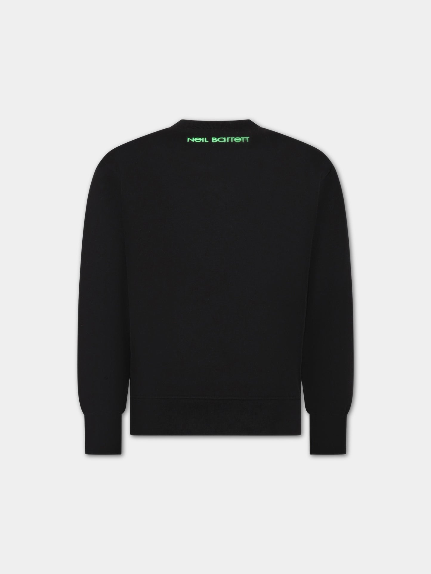 Felpa nera per bambino con iconiche saette,Neil Barrett Kids,033622 110/48