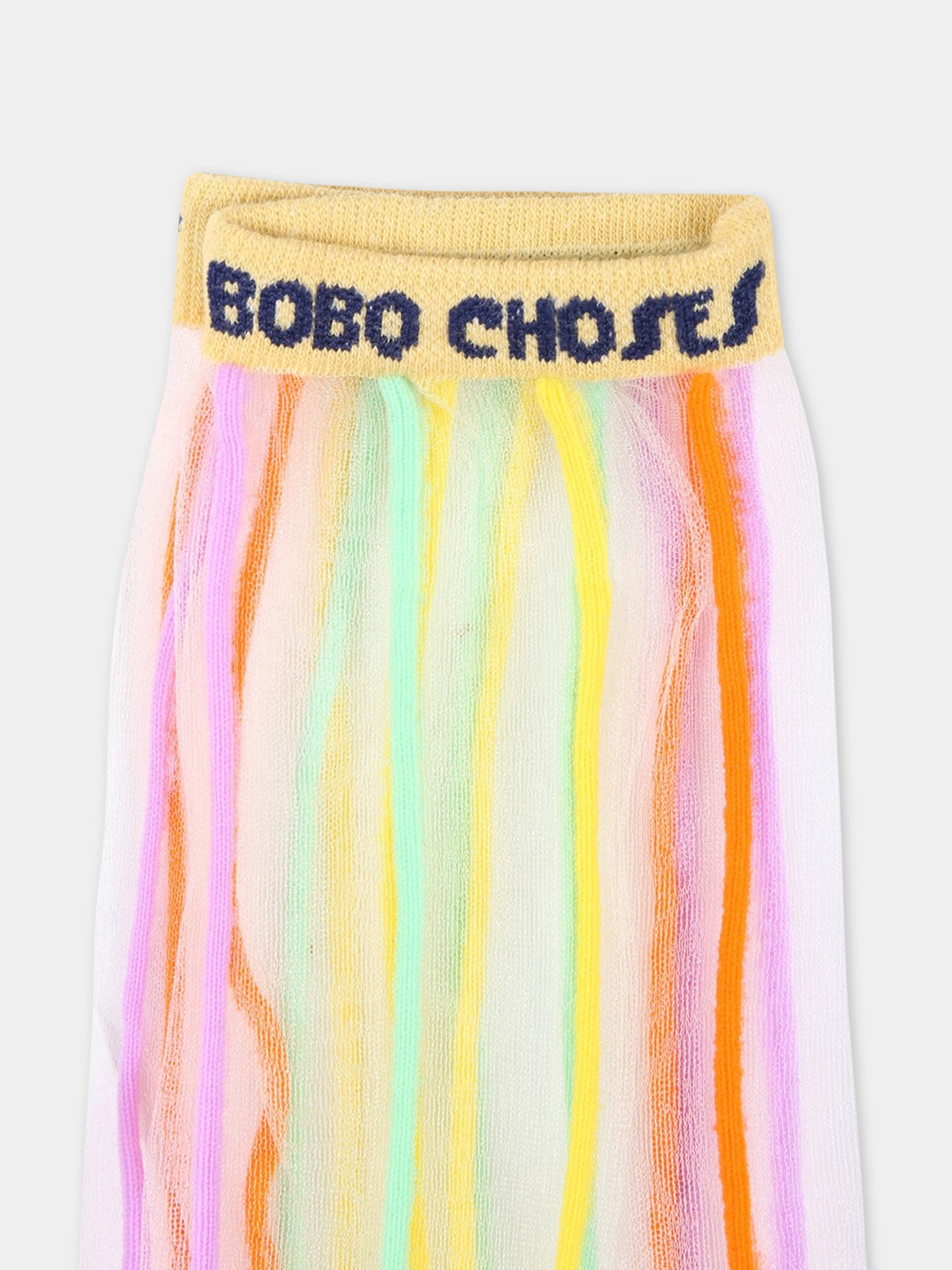 Calze multicolor per bambina con logo,Bobo Choses,123AI018