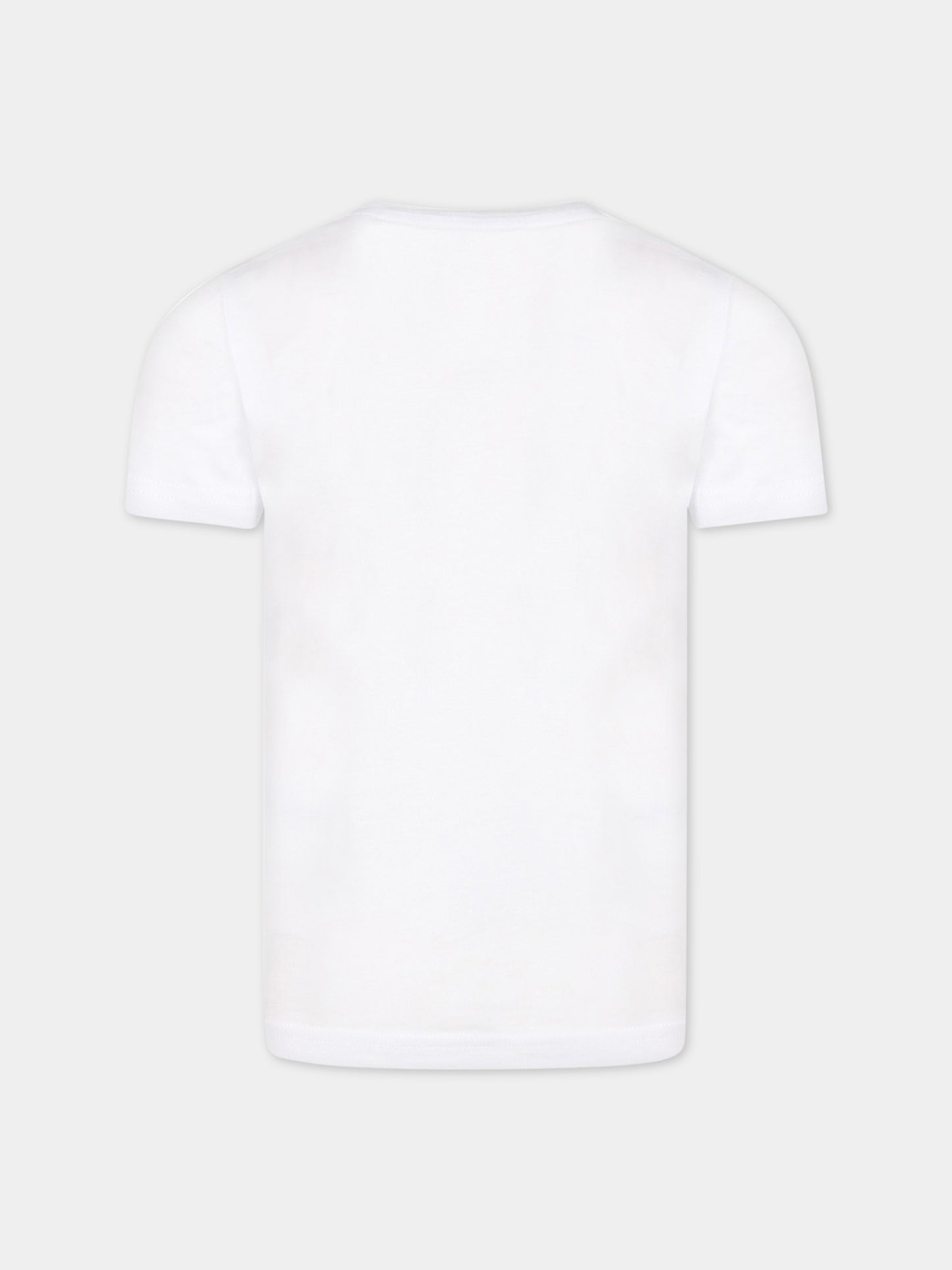 T-shirt bianca per bambino con logo,Dsquared2,DQ1359 D00MV DQ100