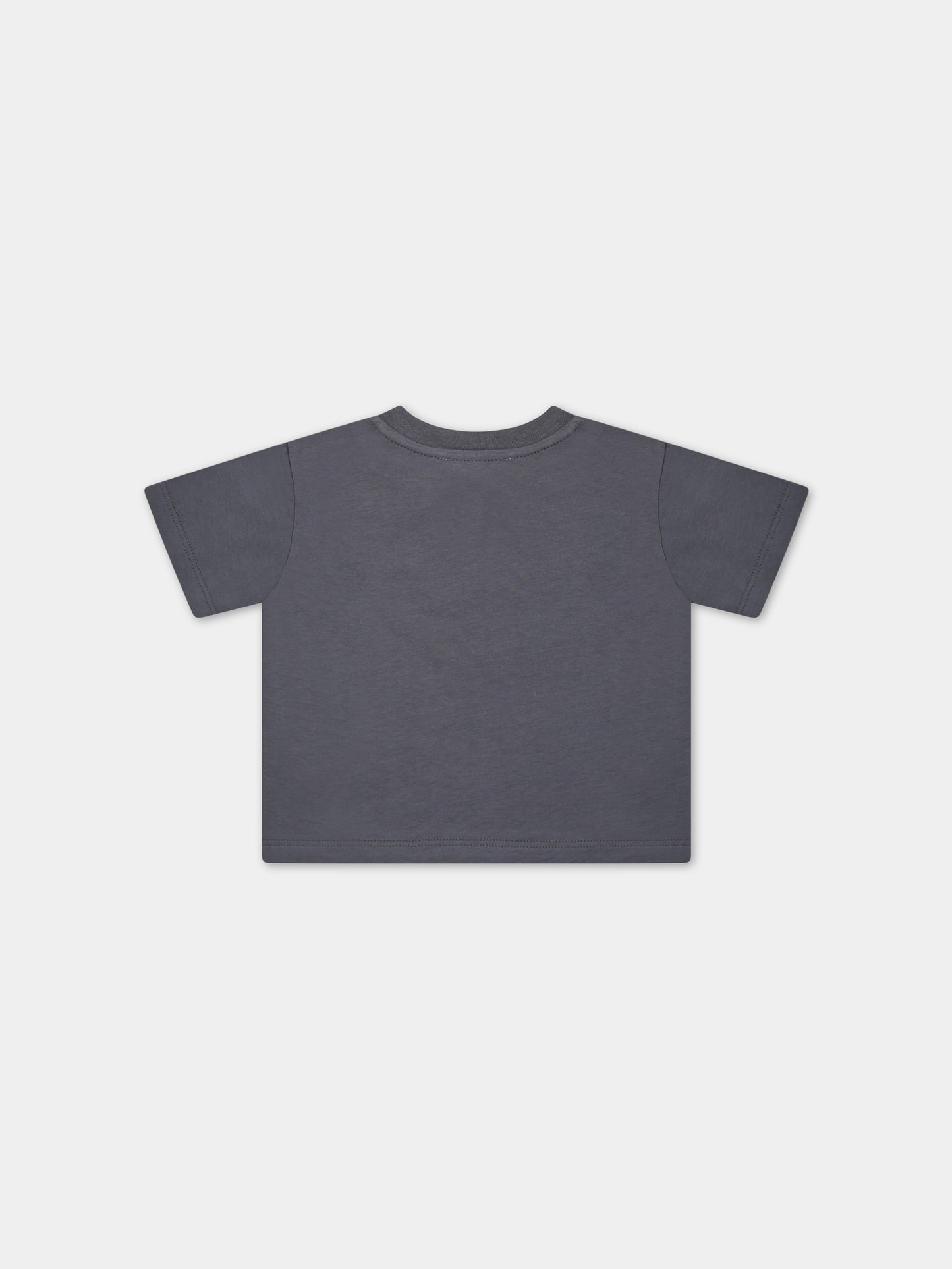 T-shirt grigia per neonato con logo,Bonpoint,S03YTSK00101 114