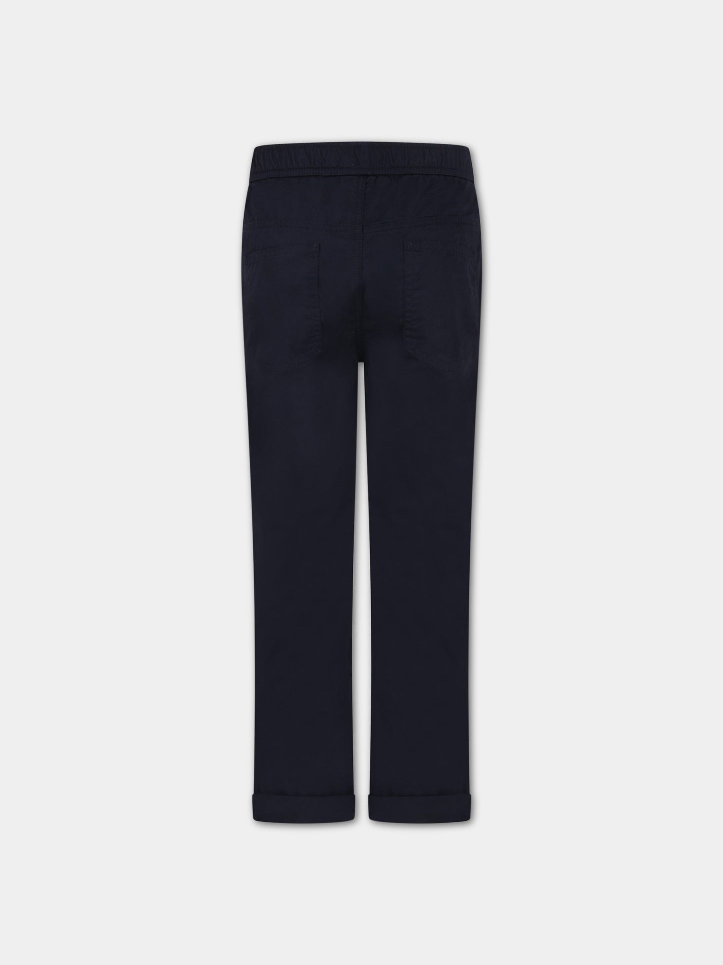 Pantaloni blu per bambino con logo bianco,Petit Bateau,A06Q6 SMOKING