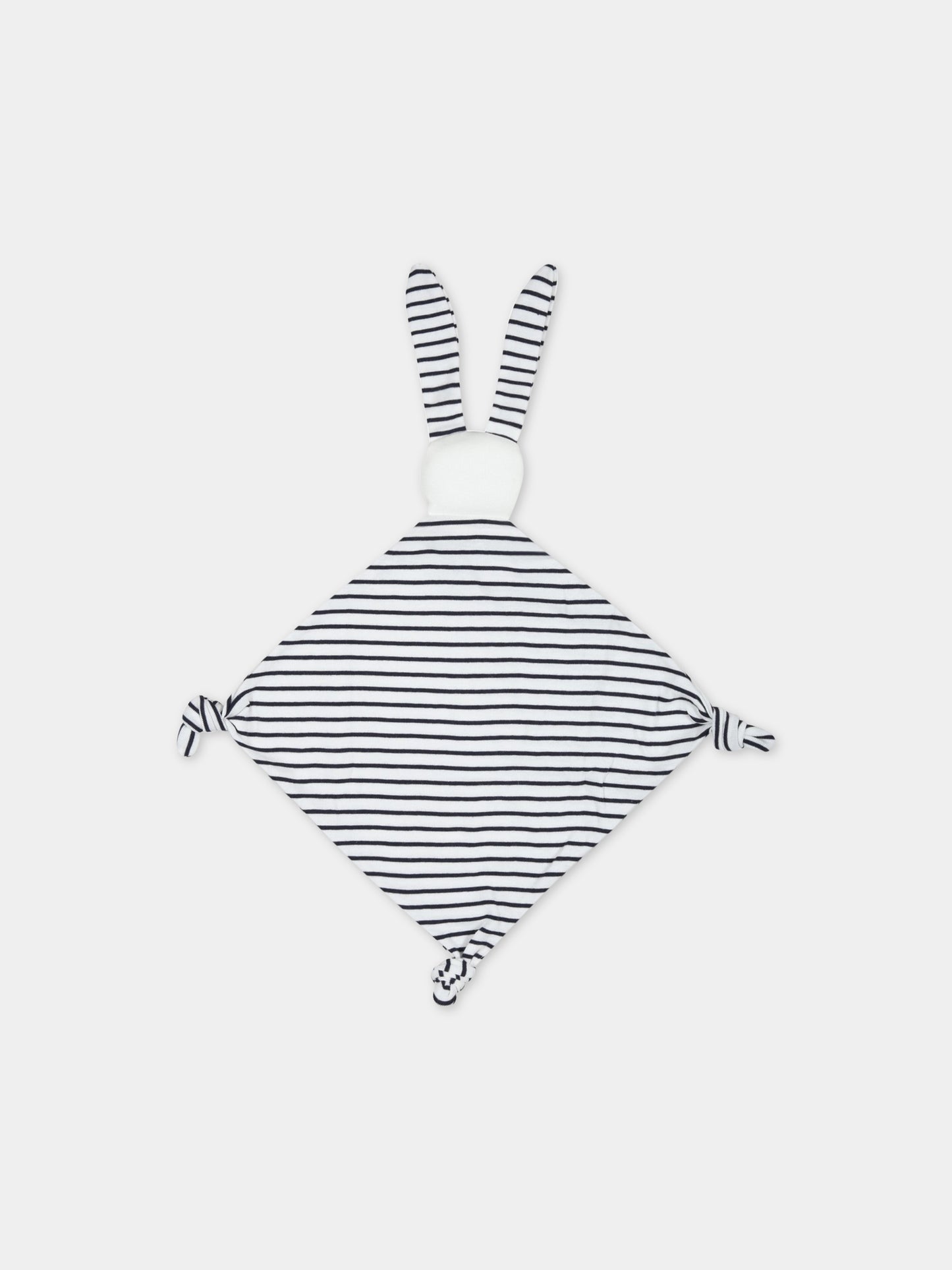 Doudou multicolor per neonati con coniglio,Petit Bateau,A06MN MARSHMALLOW/SMOKING