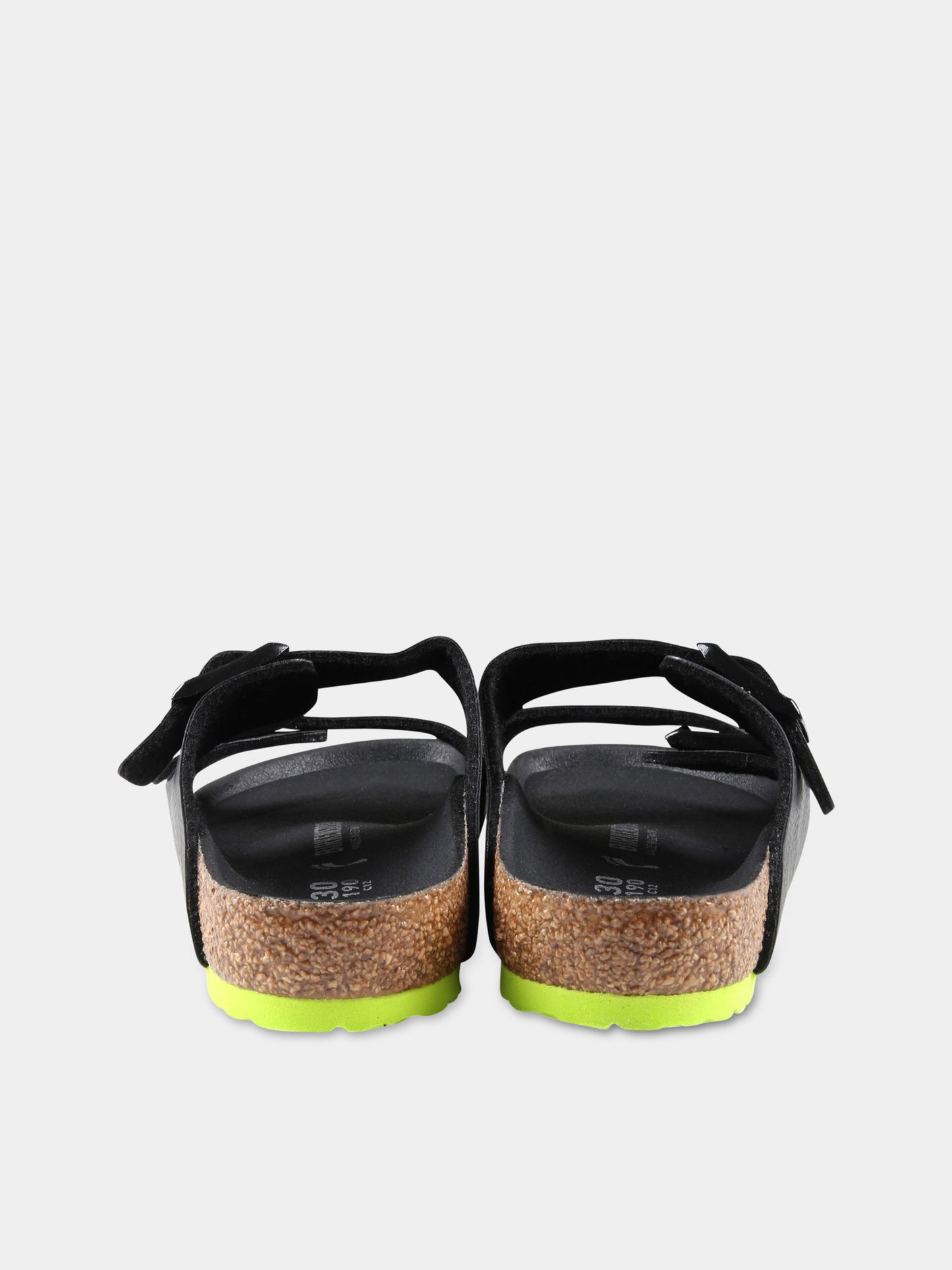 Sandali neri Arizona Eva per bambino con suola verde,Birkenstock,1022369