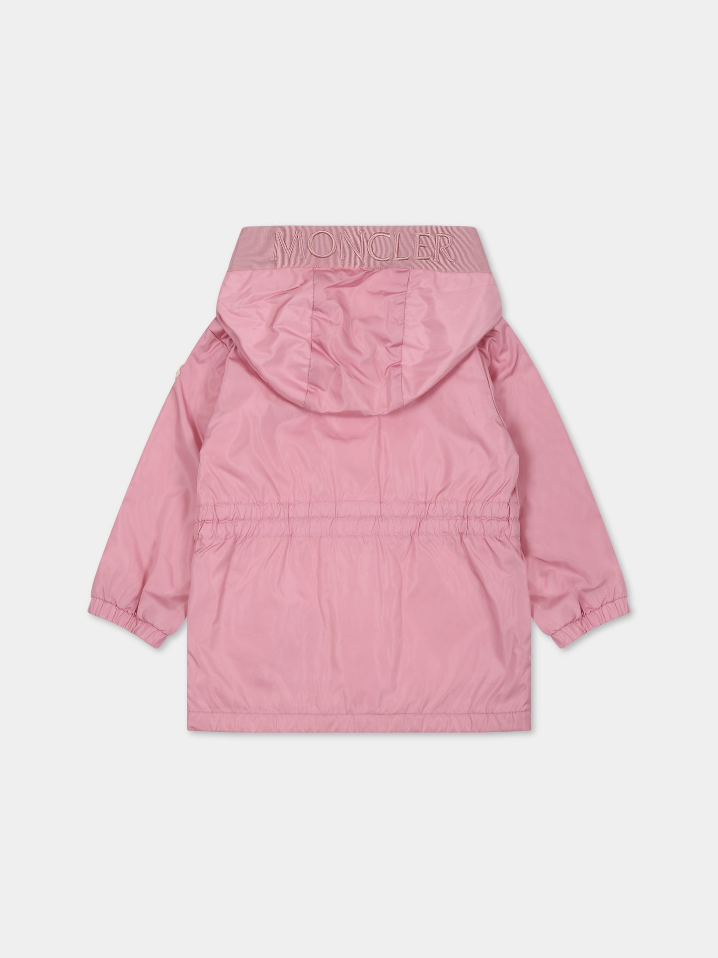 Giubbotto Messein rosa per neonata con logo,Moncler Kids,951 1C00004 539ZD 527