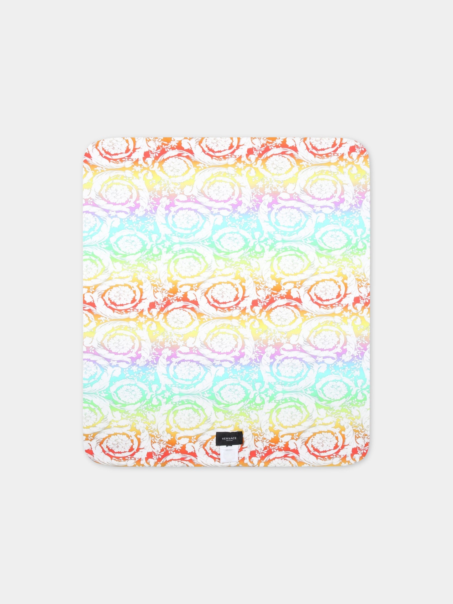 Coperta bianca per neonata con Medusa,Versace,1000092 1A06300 6W560