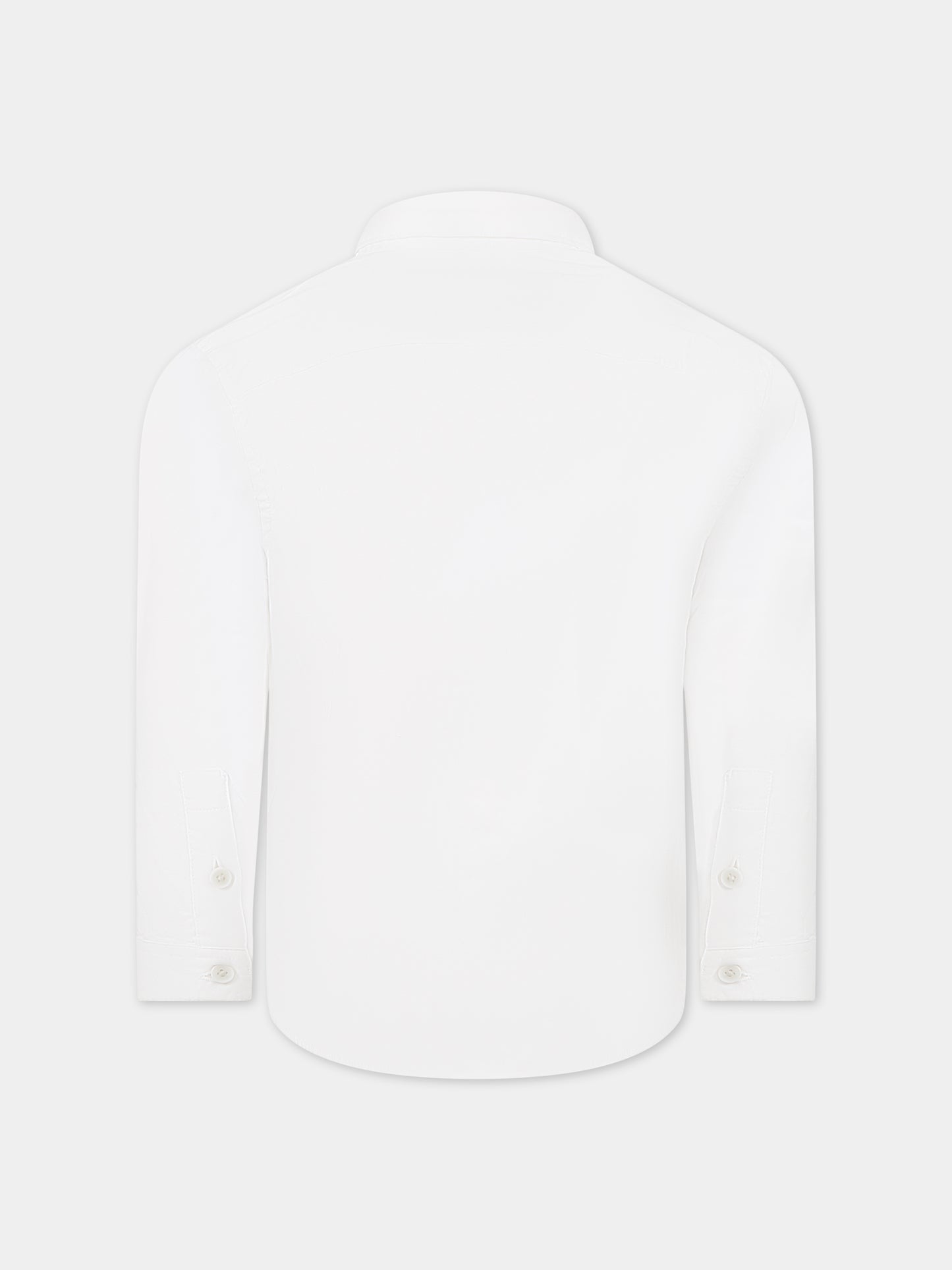 Camicia bianca per bambino con iconico coccodrillo,Lacoste,CJ5296 NBN