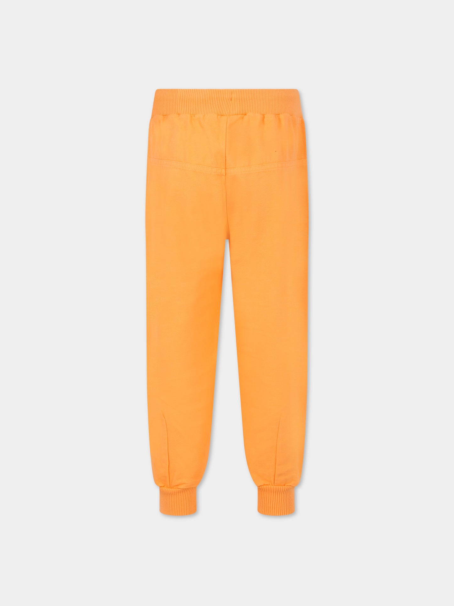 Pantaloni arancione per bambini con patch,Raquette,SCA 010 82