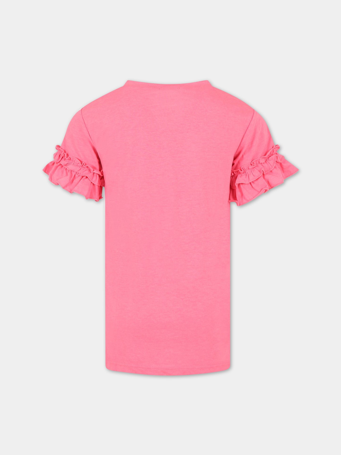 Vestito rosa per bambina con pailletes,Billieblush,U12813 47A