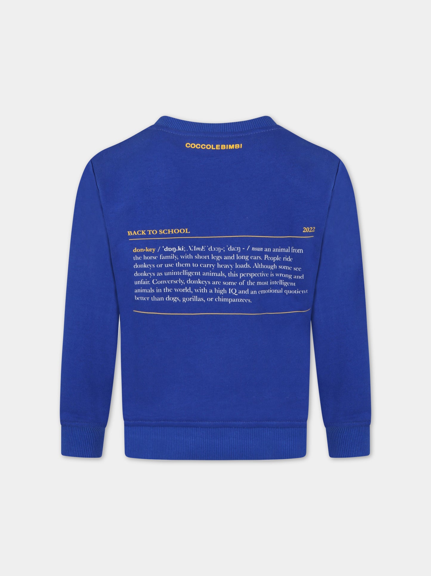 Felpa blu Back To School ,Coccolebimbi Bts,SWEATSHIRT BLUE