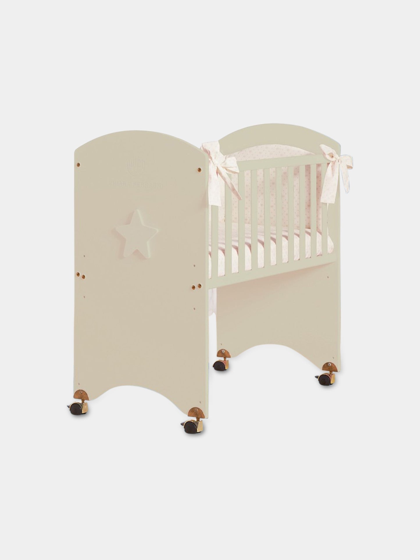 Lettino avorio co-sleeping per neonati con logo,Chiara Ferragni Homewear,CF201B