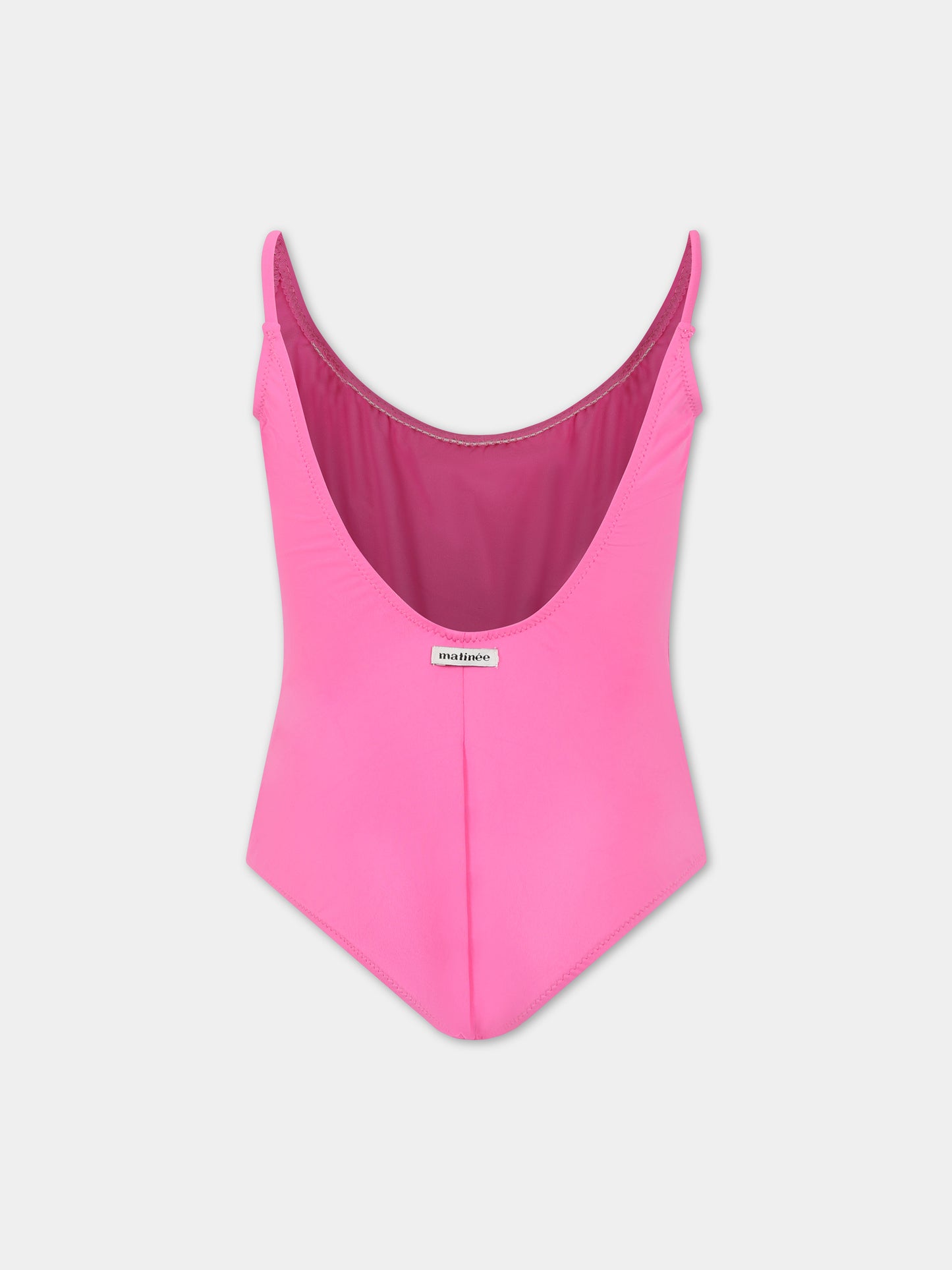 Costume rosa per bambina con logo,Matineè,CC4000 PETITE GISELE ABELIA