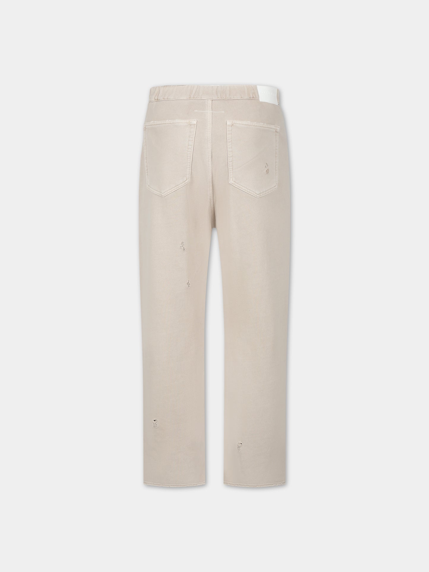 Pantaloni avorio per bambina con logo,Mm6 Maison Margiela,M60447 MM01A MM6P86U M6704