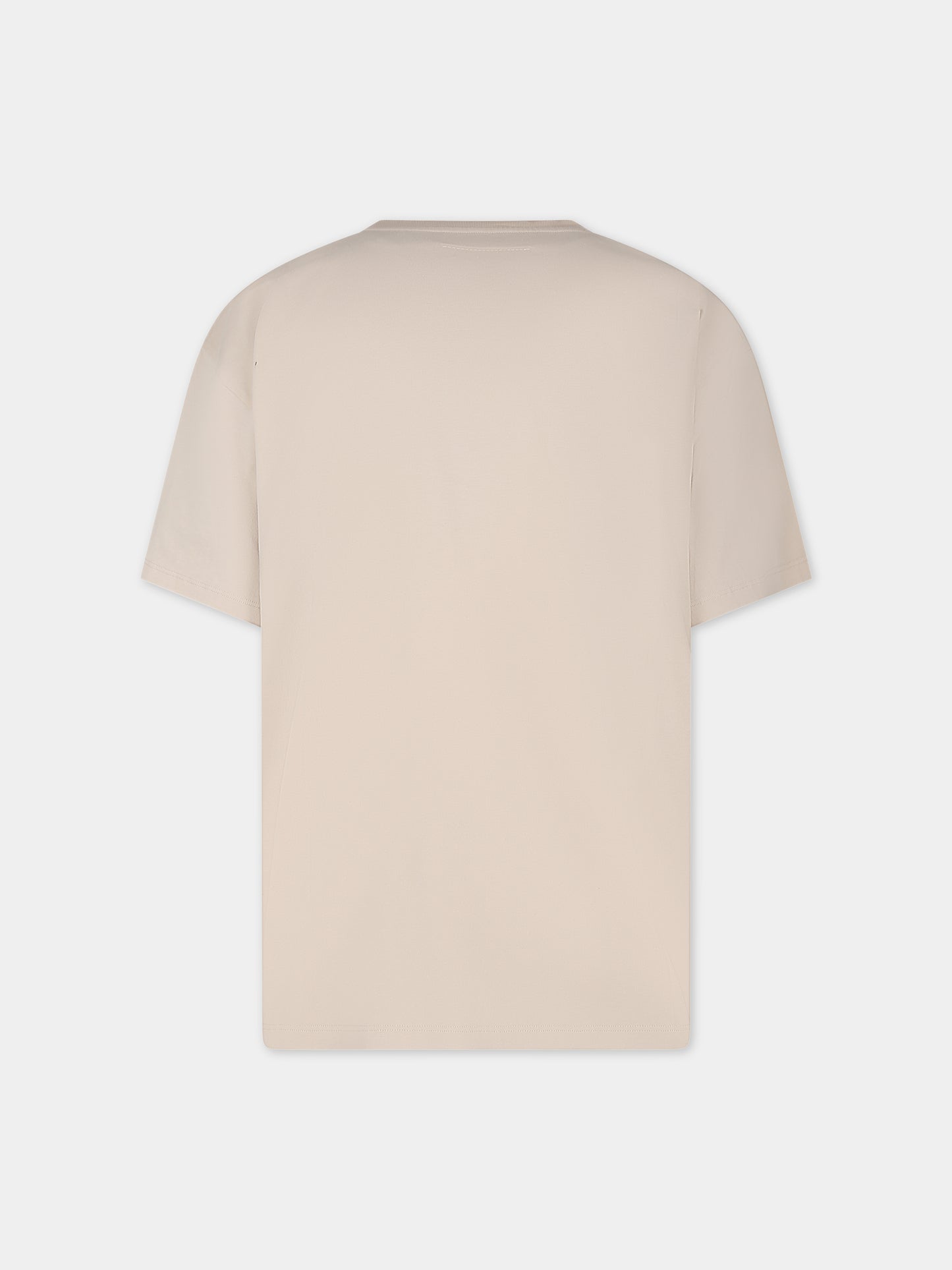 T-shirt beige per bambini con logo,Mm6 Maison Margiela,M60408 MM009 MM6T65U M6704