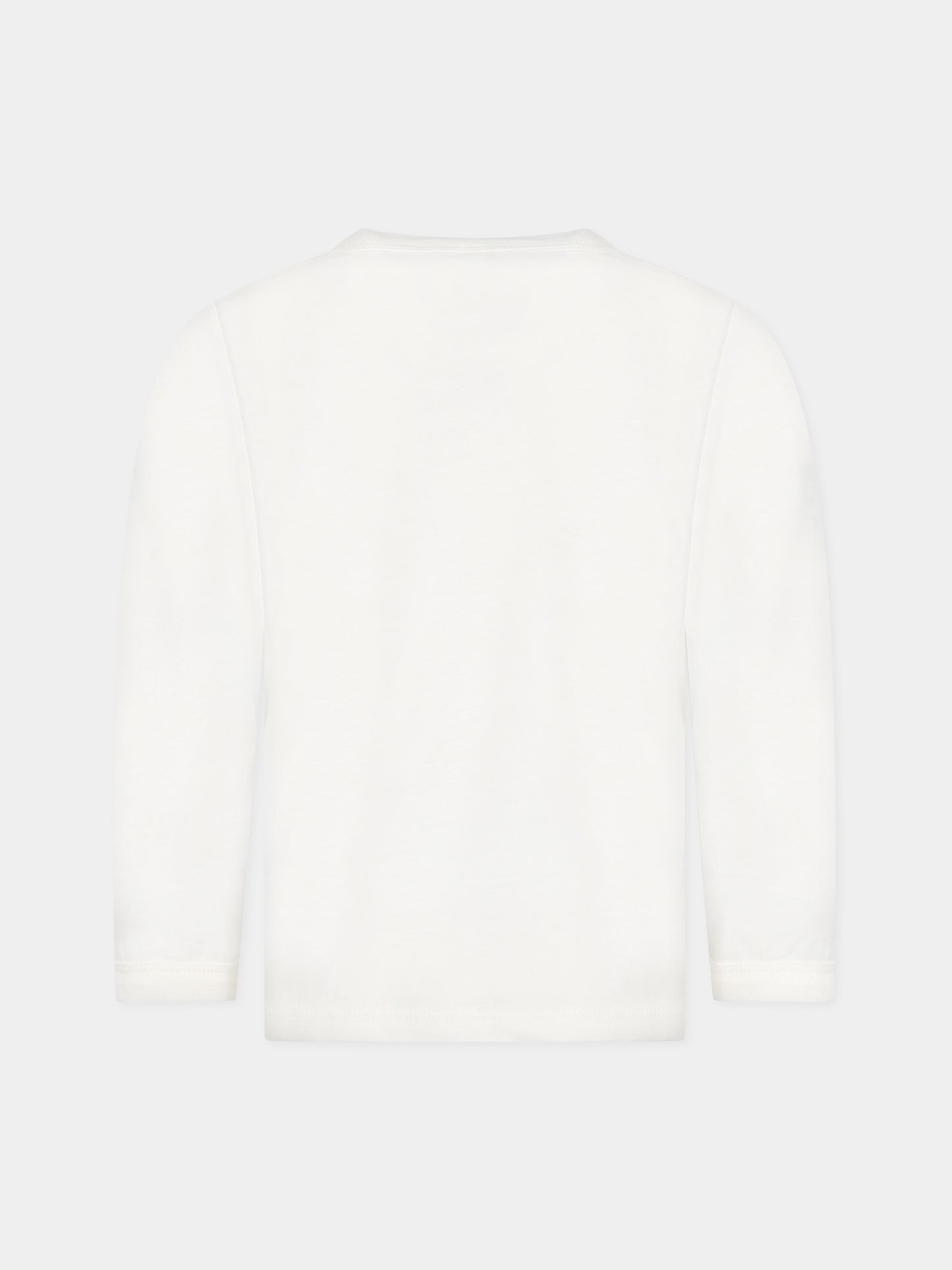 T-shirt bianca per bambino con logo e stampa,Stella Mccartney Kids,TT8Q40 Z0434 101