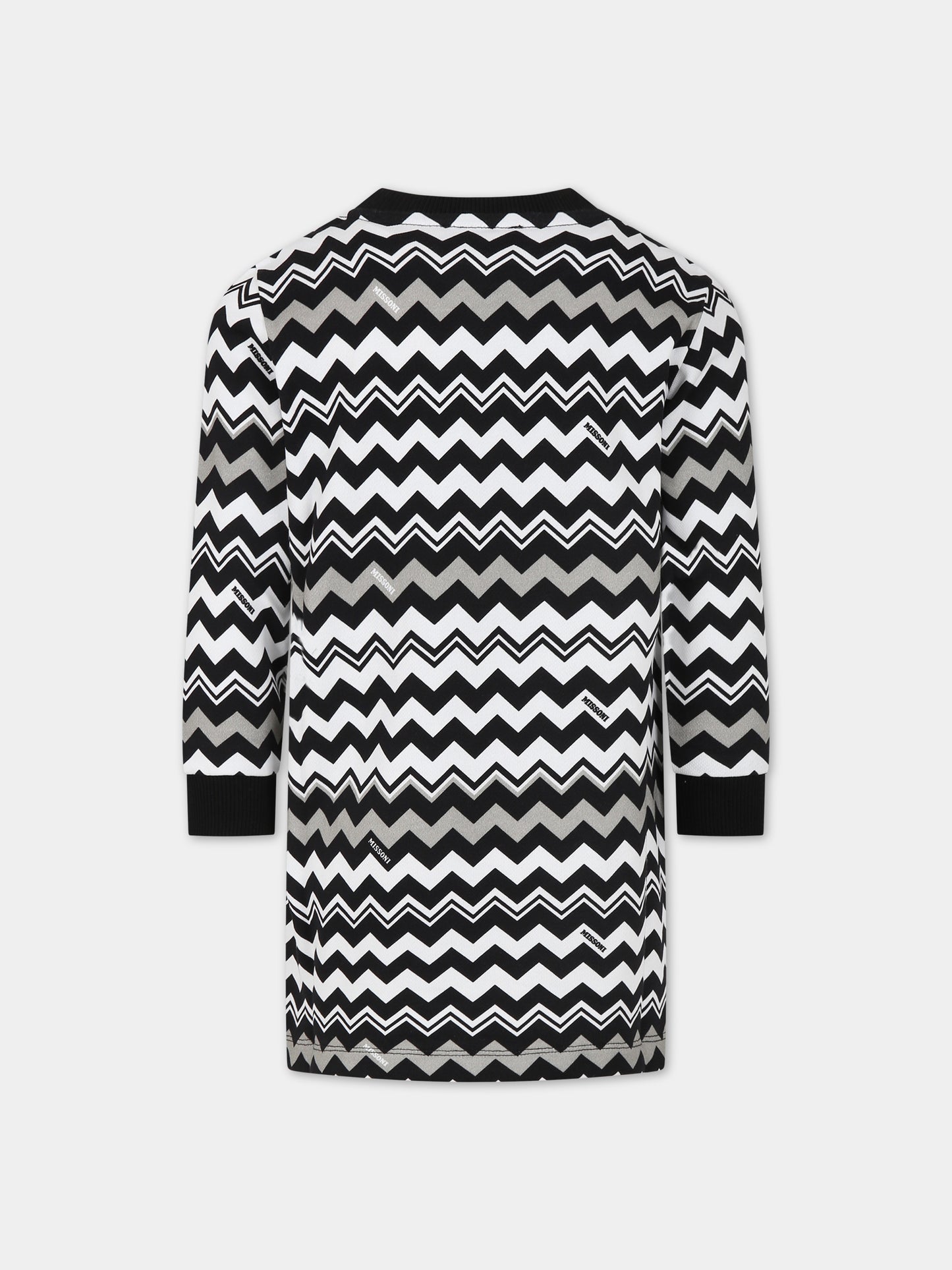 Vestito multicolor per bambina con logo,Missoni,MT1B30 Z1578 930BC