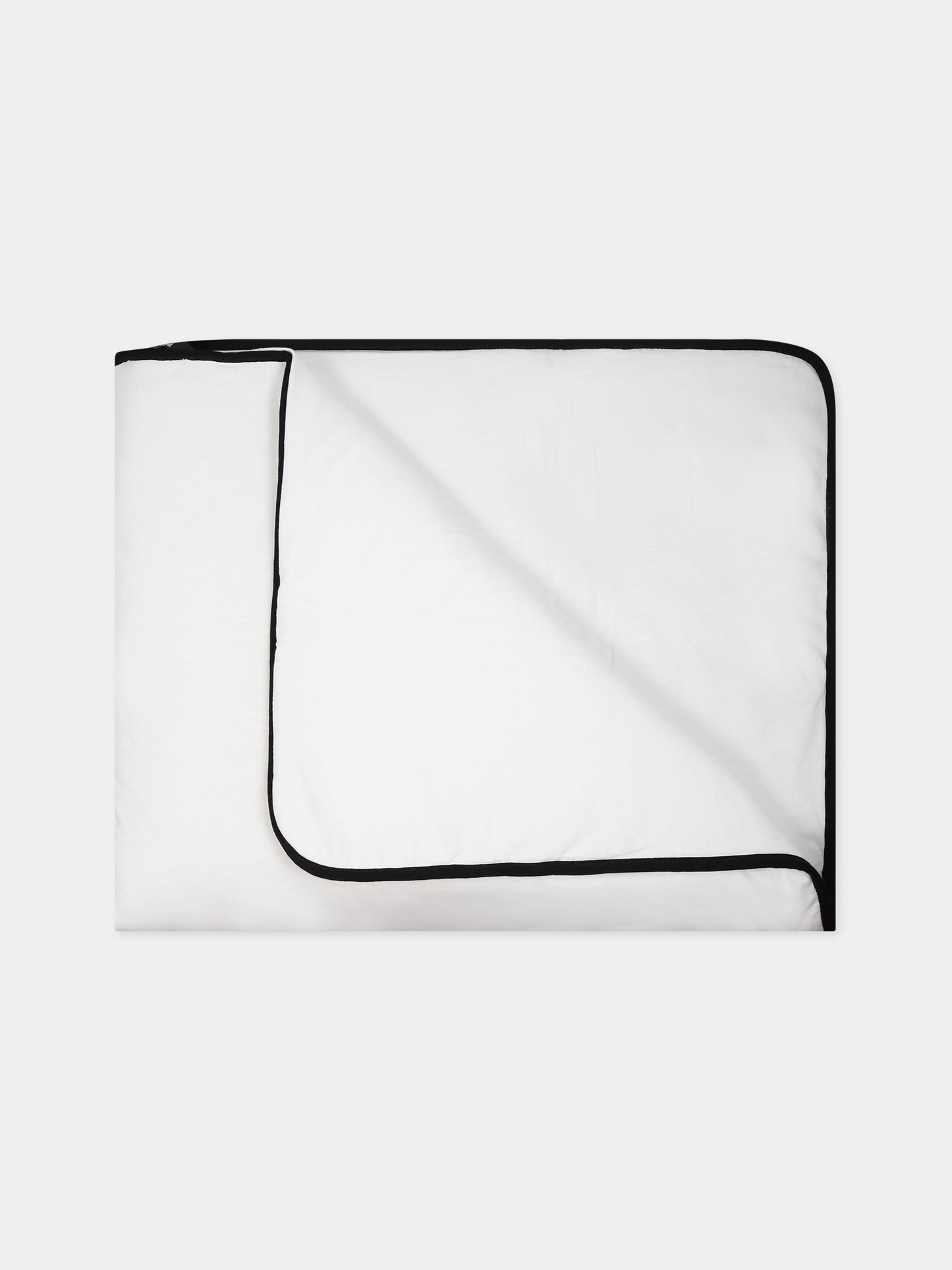 Coperta bianca per neonati con logo,Balmain Kids,BT0560 Z0116 100NE