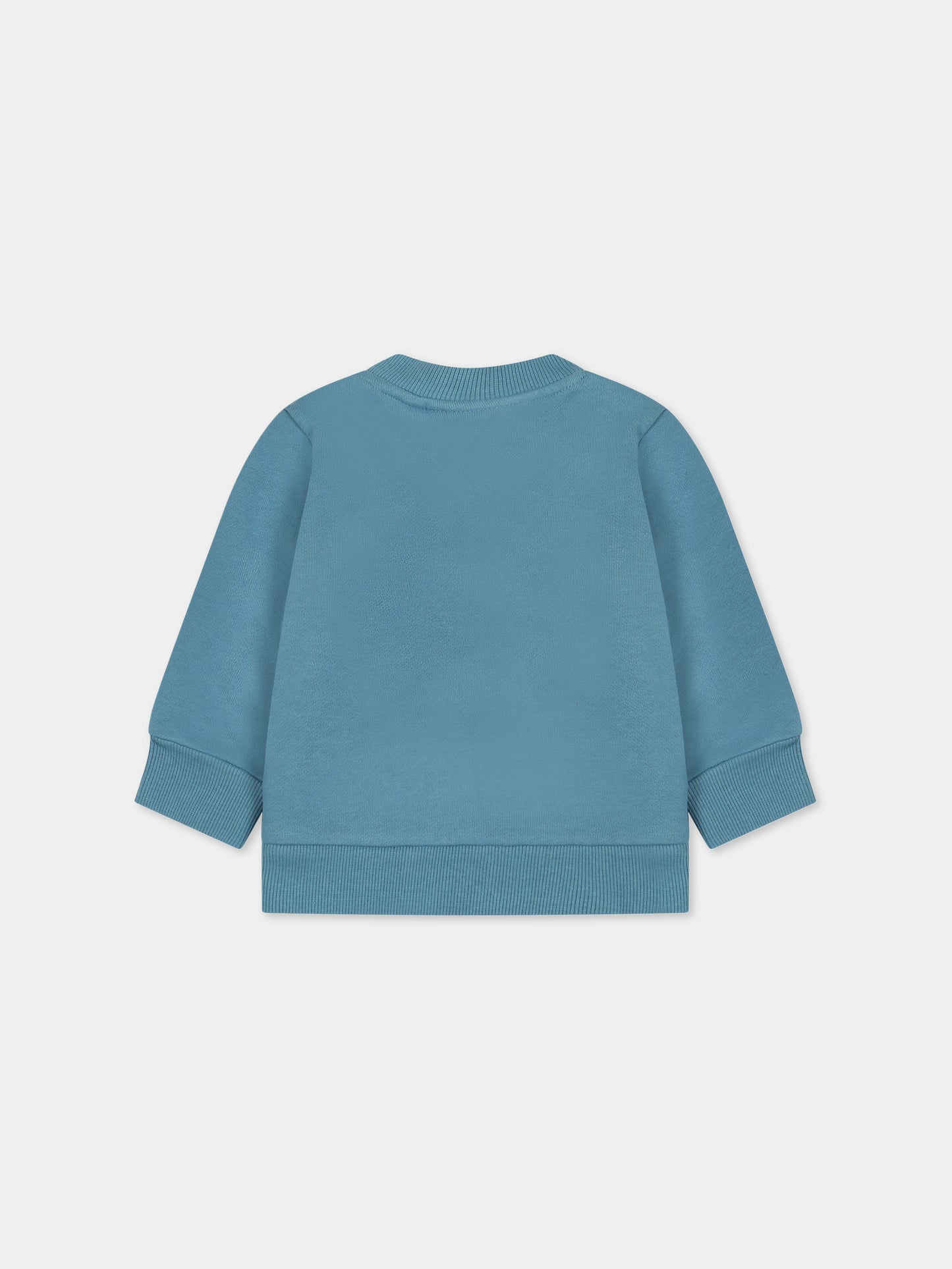 Felpa azzurra per neonato con stampa logo,Timberland,T60008 875