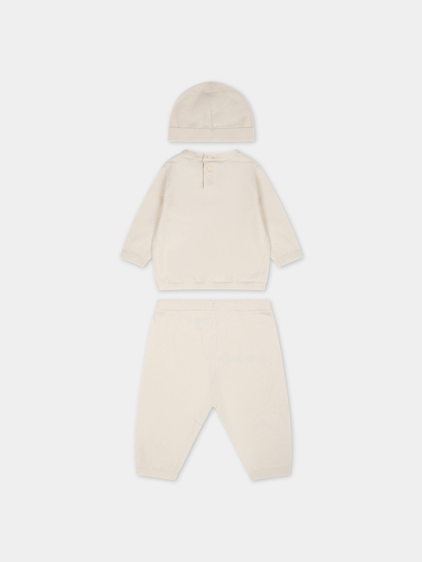 Completo avorio per neonati con logo,Kenzo Kids,K98156 12P