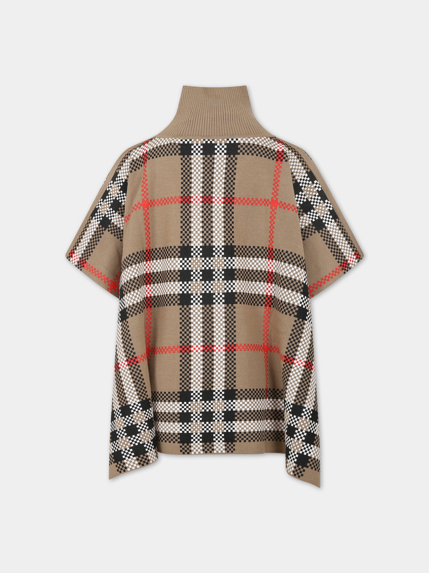 Cappa beige per bambina con iconico check vintage,Burberry Kids,8068387