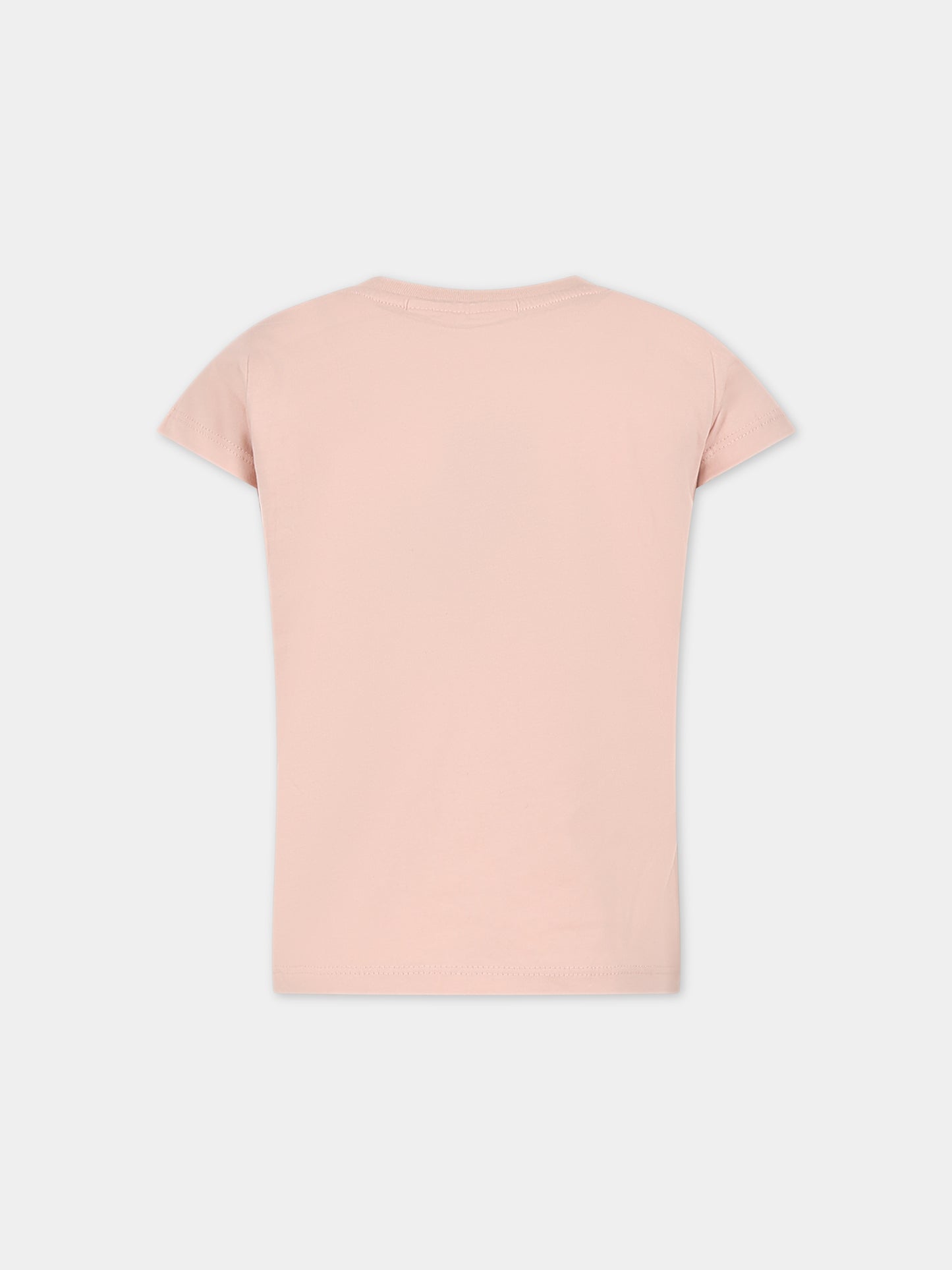 T-shirt rosa per bambina con cuore,Molo,2W23A208 3313